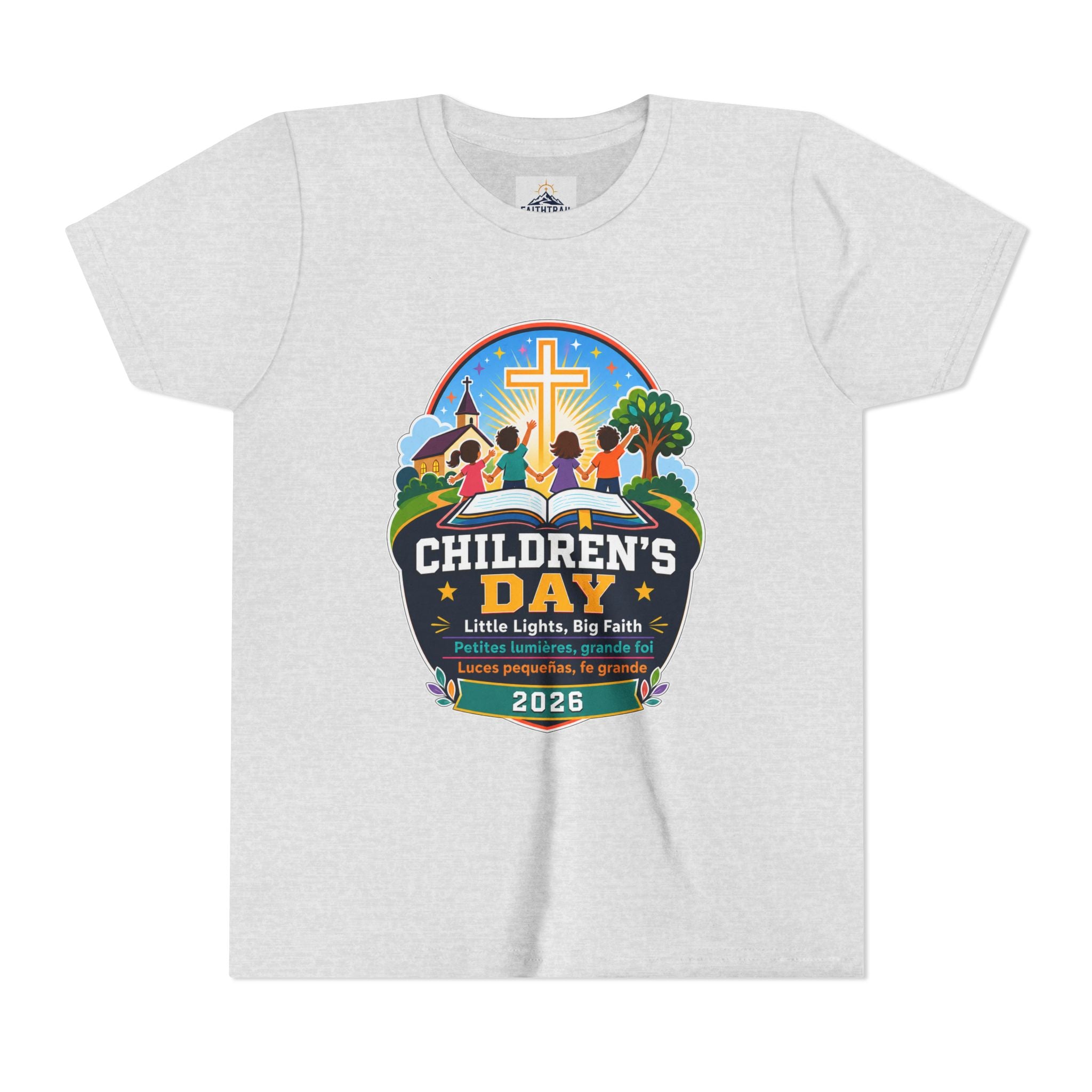 Children's Day Youth Tee – 'Little Lights, Big Faith' 2026 Church Kids T‑Shirt