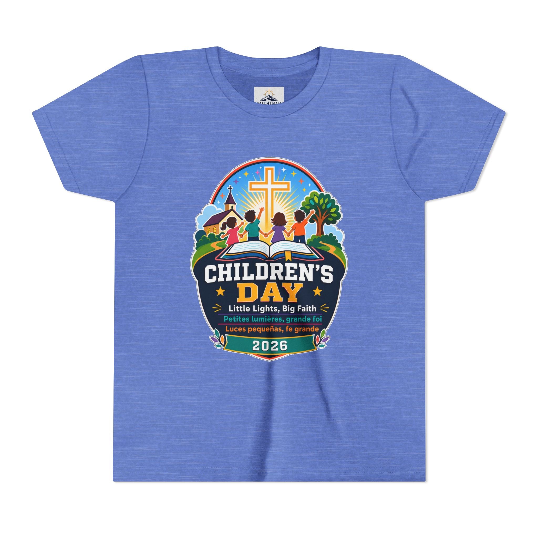 Children's Day Youth Tee – 'Little Lights, Big Faith' 2026 Church Kids T‑Shirt