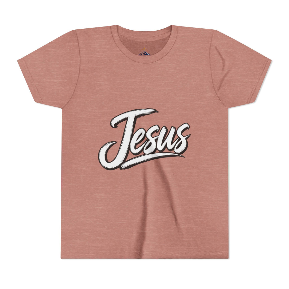 Youth Tee — 'Jesus' Script Graphic Christian Kids Shirt