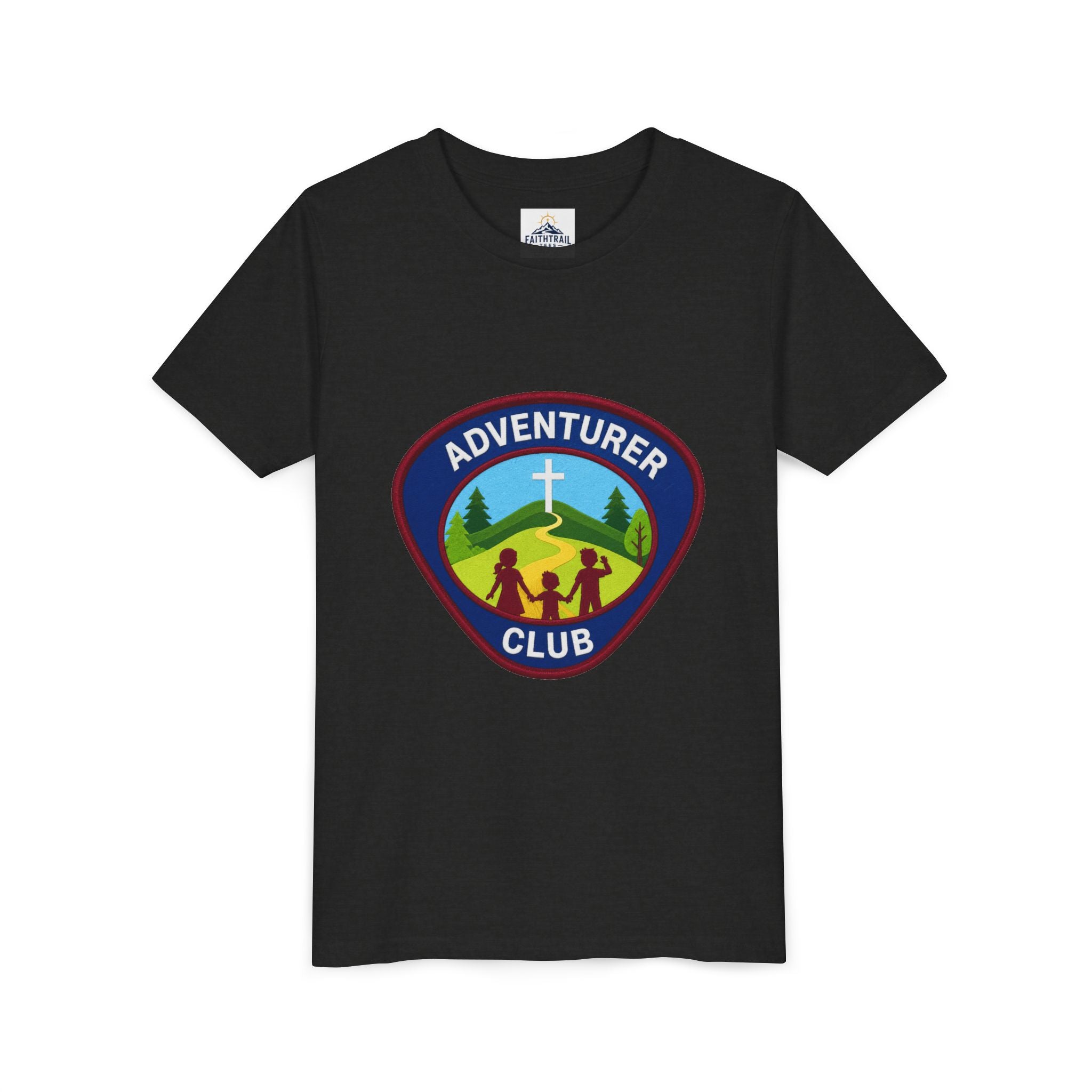 Adventurer Club Youth Tee – Christian Kids Outdoor Badge Shirt