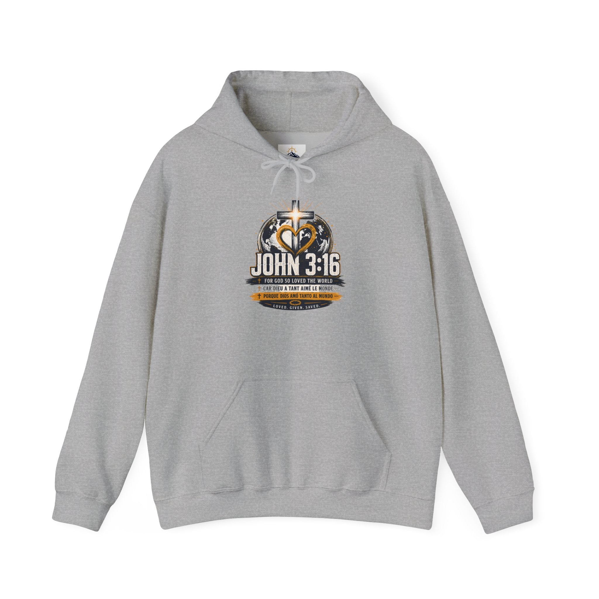 John 3:16 Christian Hoodie — Faith Cross Gospel Sweatshirt