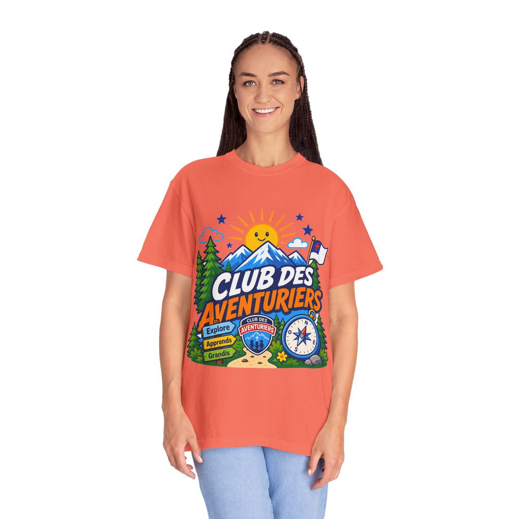 Club des Aventuriers T-Shirt Unisexe (Adultes) | Camping Boussole et Soleil