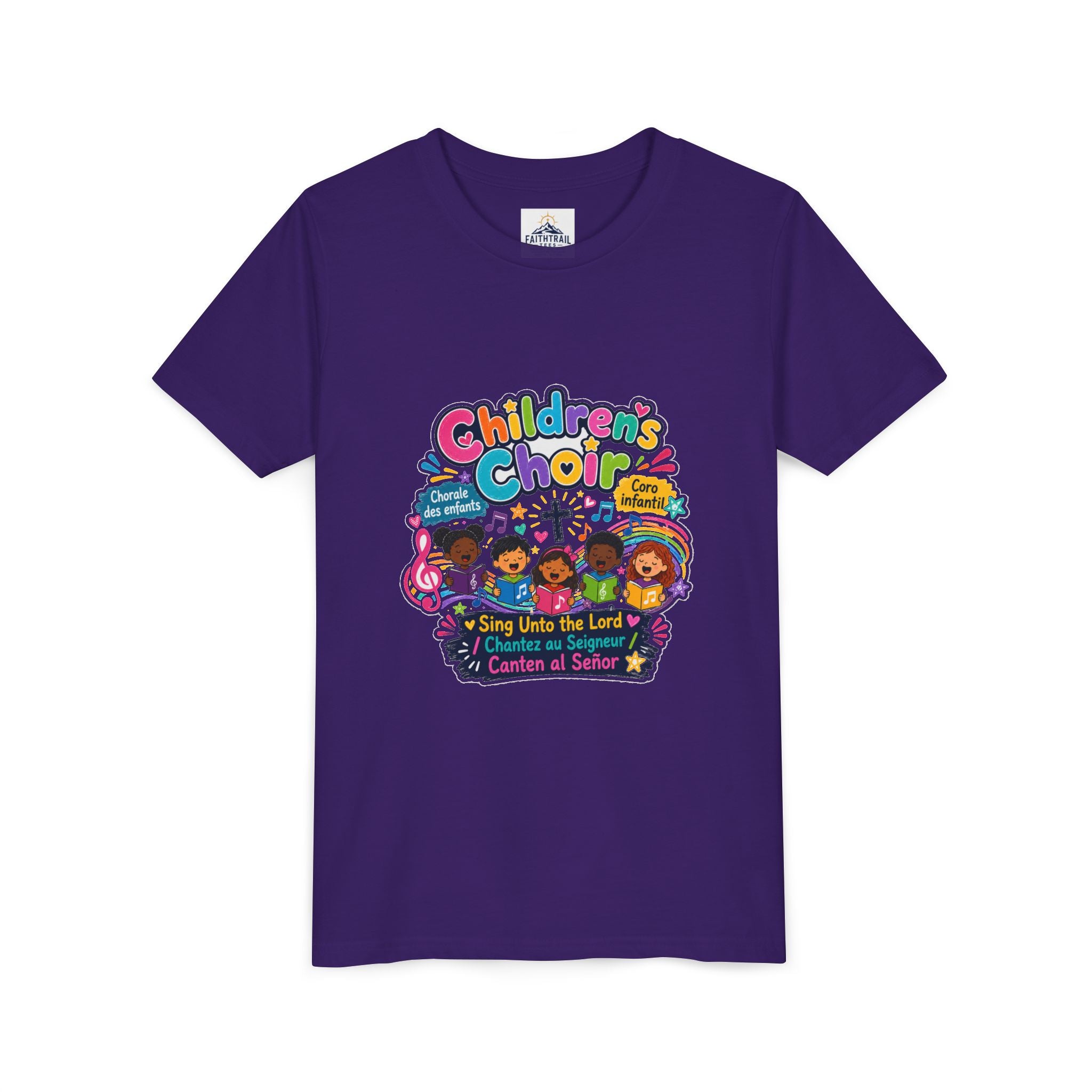 Children's Choir Youth Tee — Colorful 'Children's Choir' Gospel Music Shirt for Kids