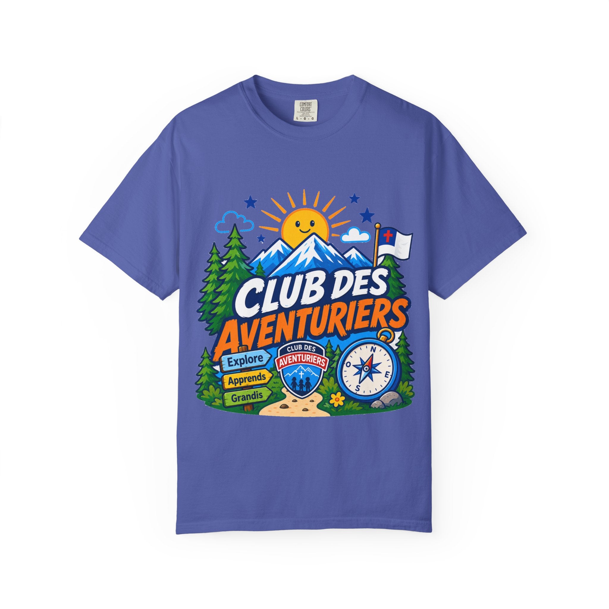 Club des Aventuriers T-Shirt Unisexe (Adultes) | Camping Boussole et Soleil