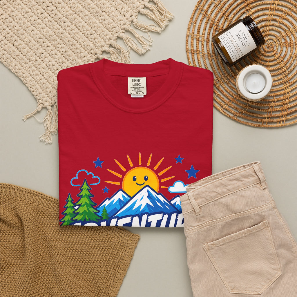 Adventurer Club Adult Unisex T-shirt | Camping Adventure Badge Graphic