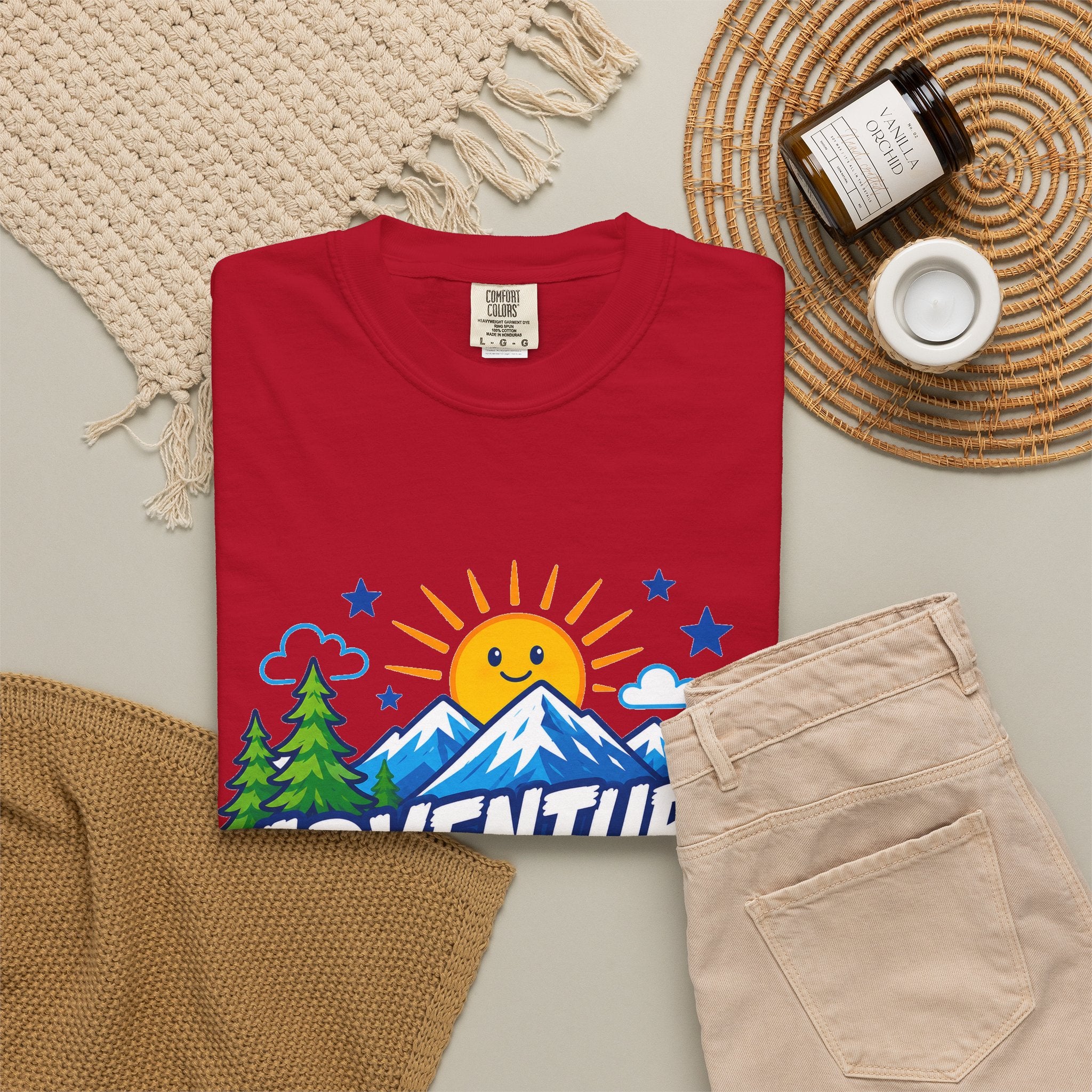 Adventurer Club Adult Unisex T-shirt | Camping Adventure Badge Graphic