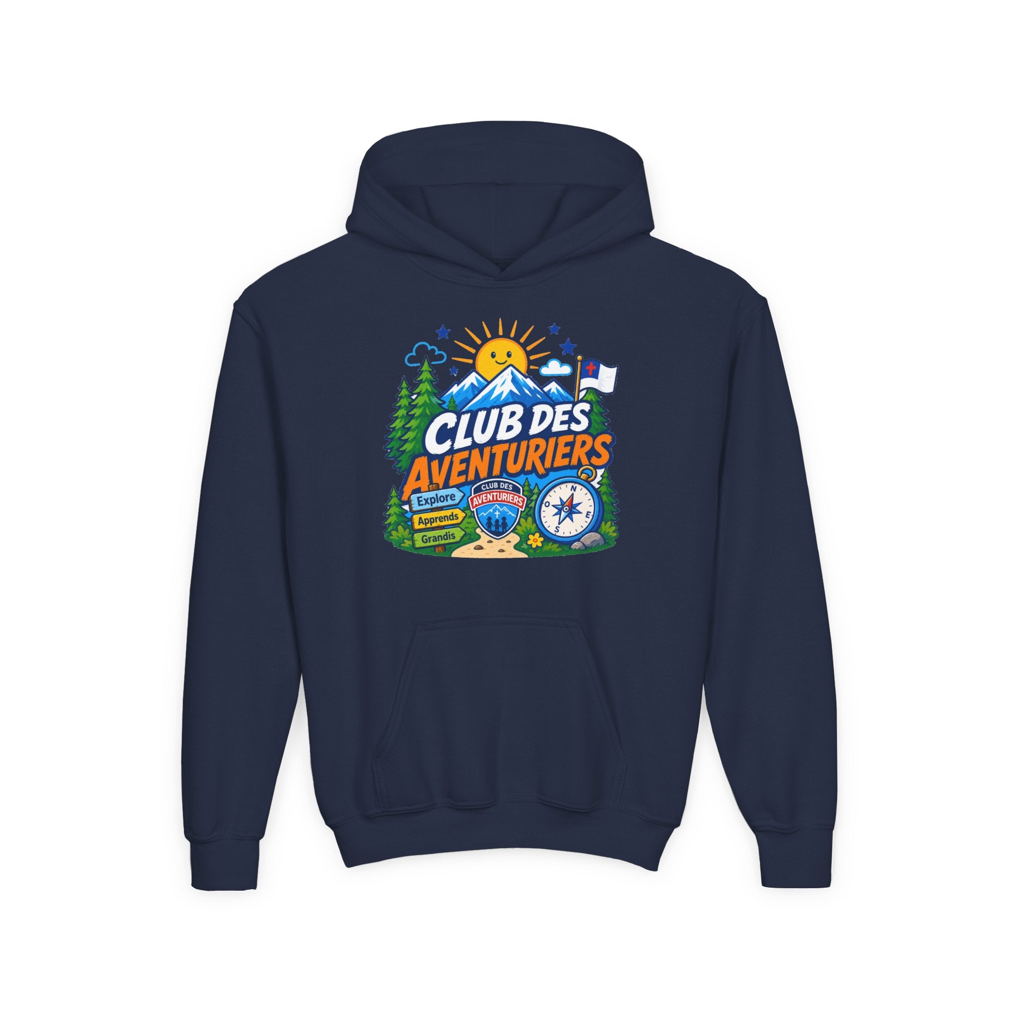 Club des Aventuriers Sweatshirt à Capuche (Enfants) | Design de Camping