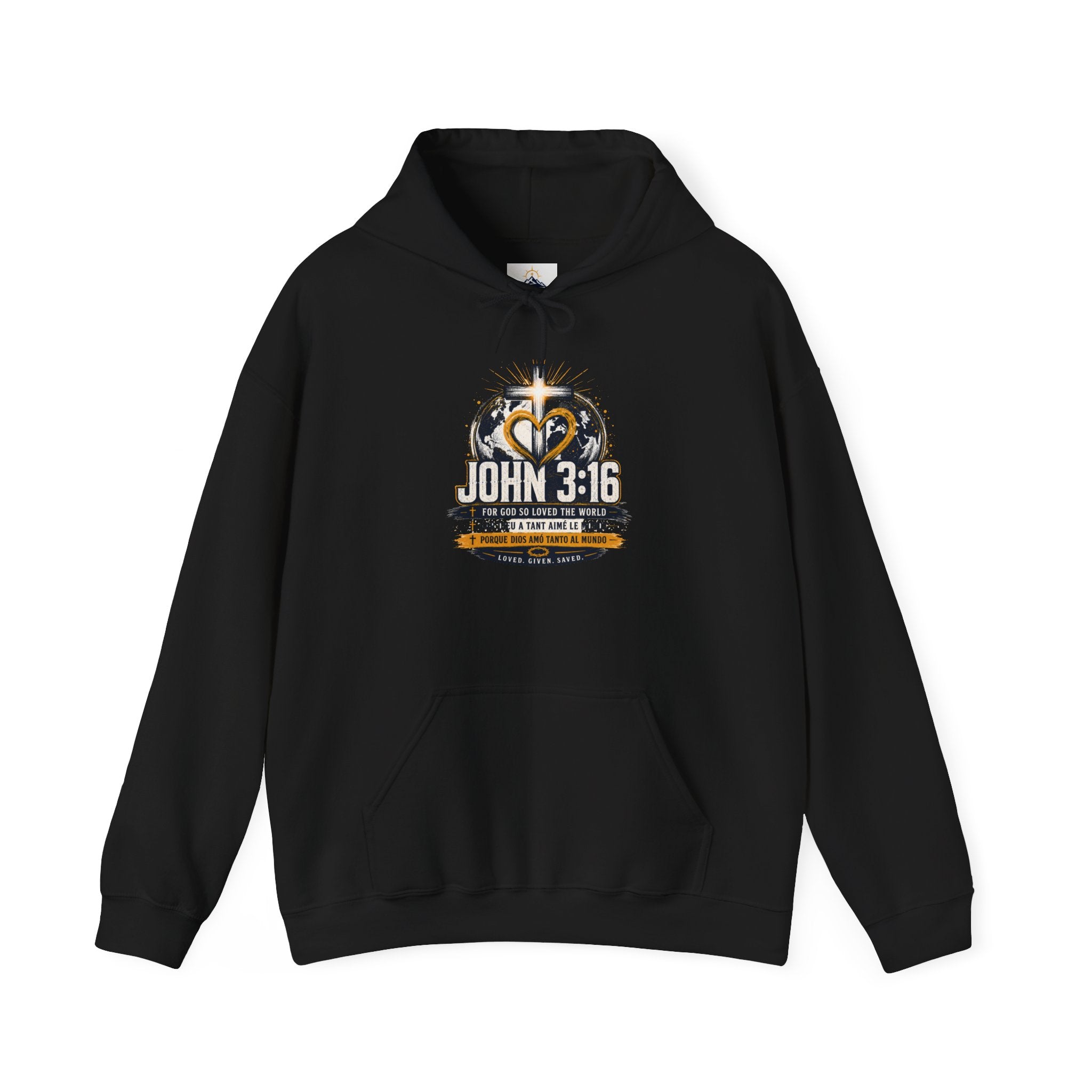 John 3:16 Christian Hoodie — Faith Cross Gospel Sweatshirt