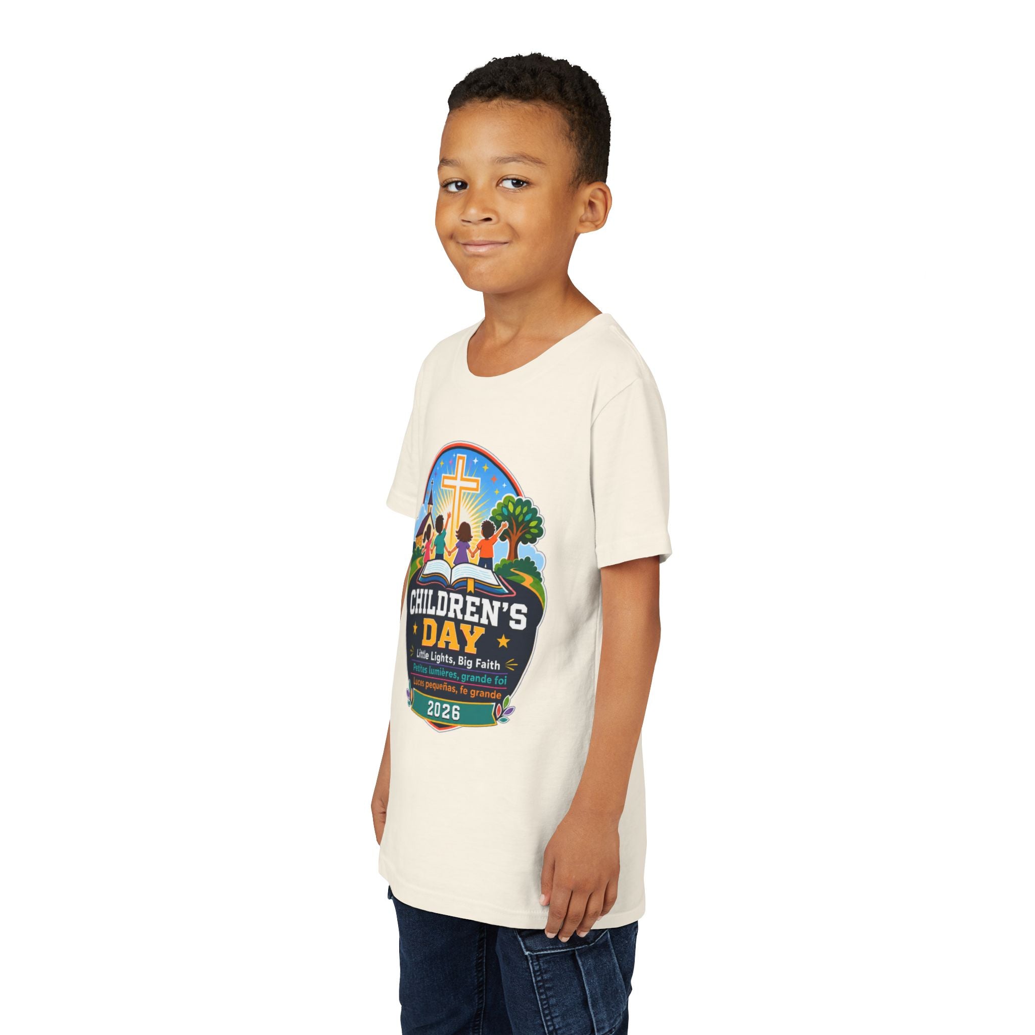 Children's Day Youth Tee – 'Little Lights, Big Faith' 2026 Church Kids T‑Shirt