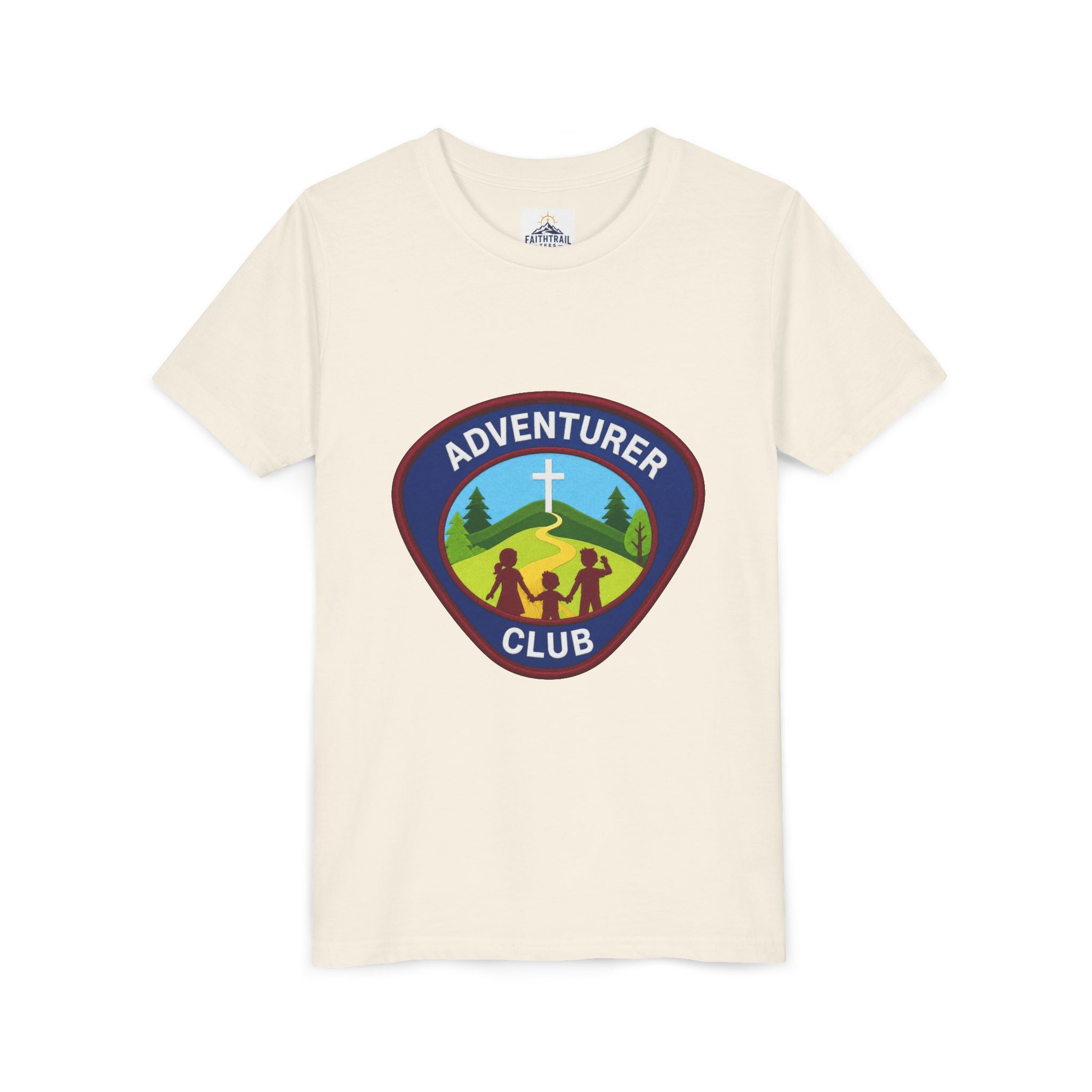 Adventurer Club Youth Tee – Christian Kids Outdoor Badge Shirt