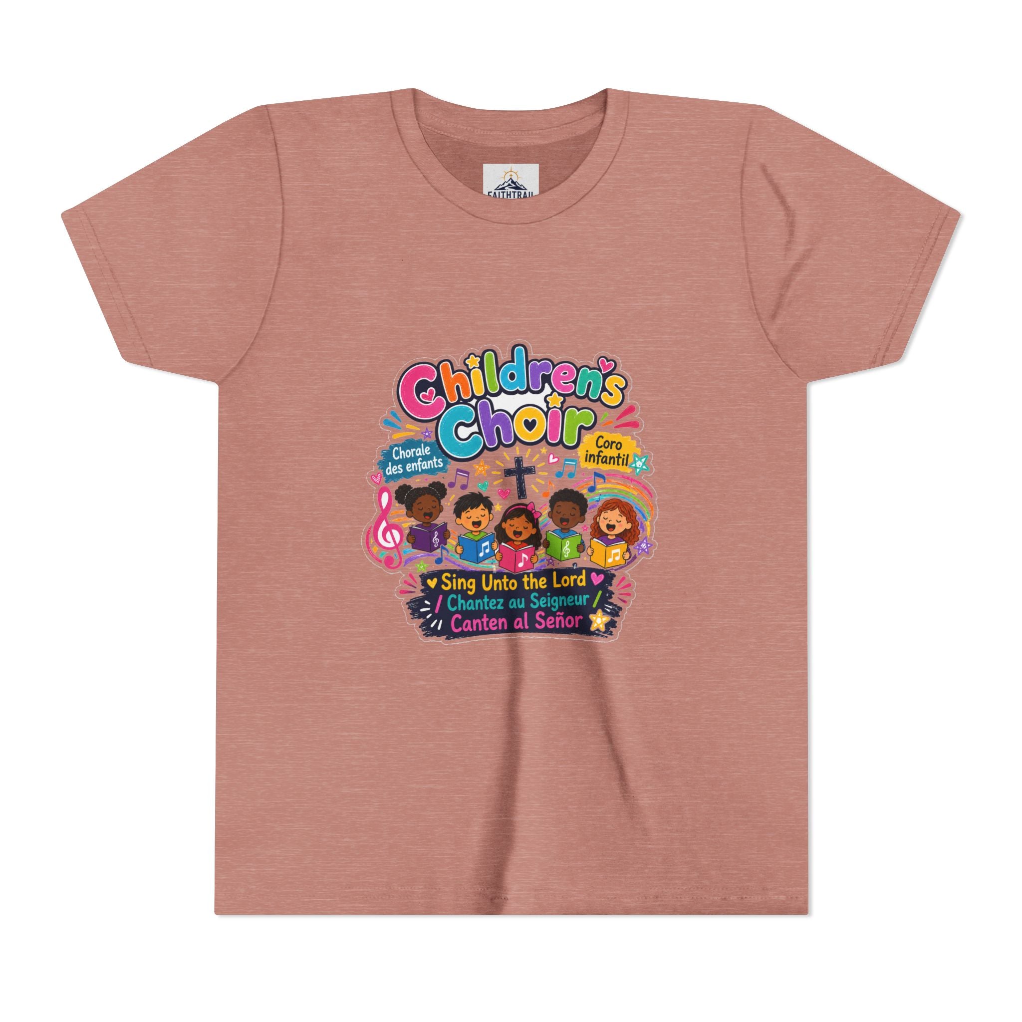 Children's Choir Youth Tee — Colorful 'Children's Choir' Gospel Music Shirt for Kids