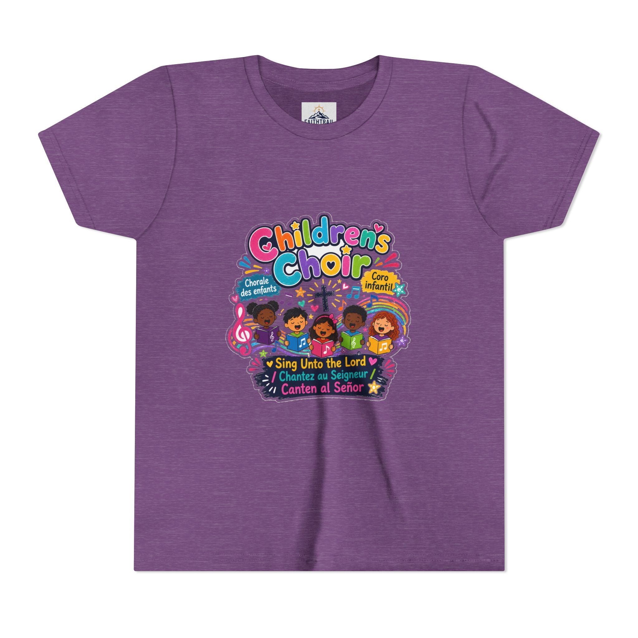 Children's Choir Youth Tee — Colorful 'Children's Choir' Gospel Music Shirt for Kids