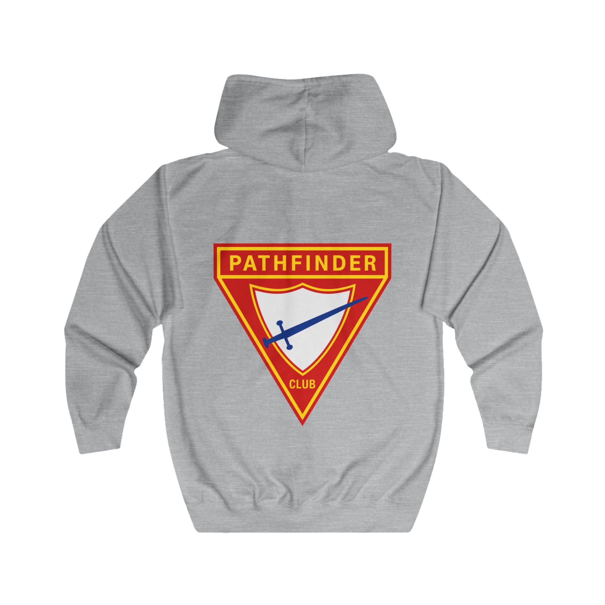 Pathfinder Club Zip Hoodie – Retro Shield Logo Hoodie