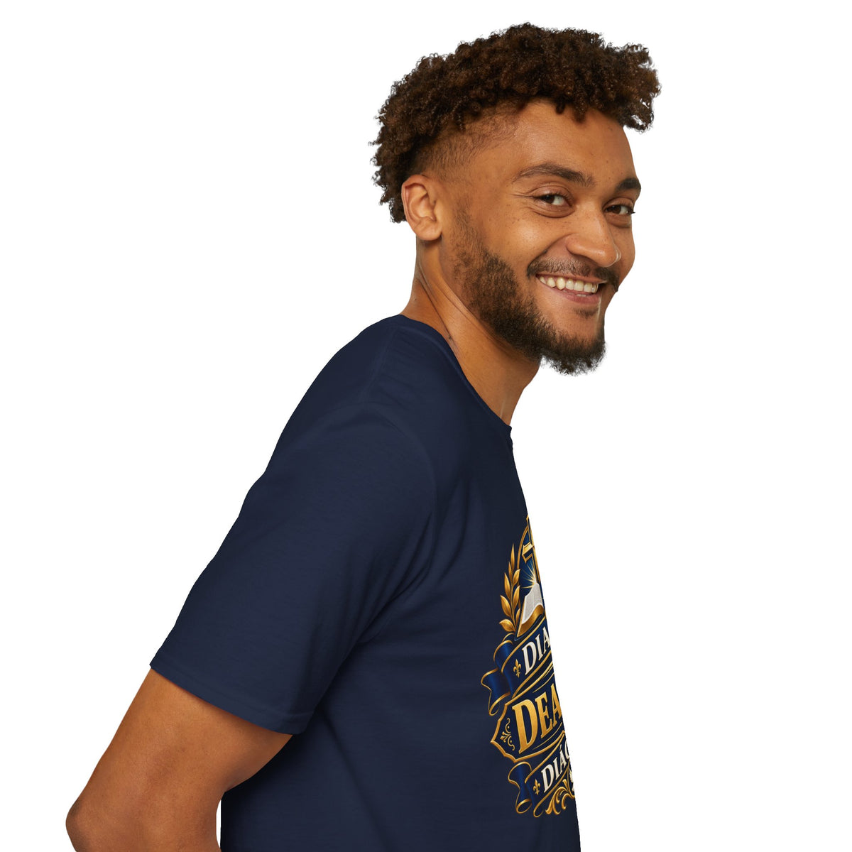 Deacon Faith T-Shirt — 'Diacre' Church Cross & Bible Emblem