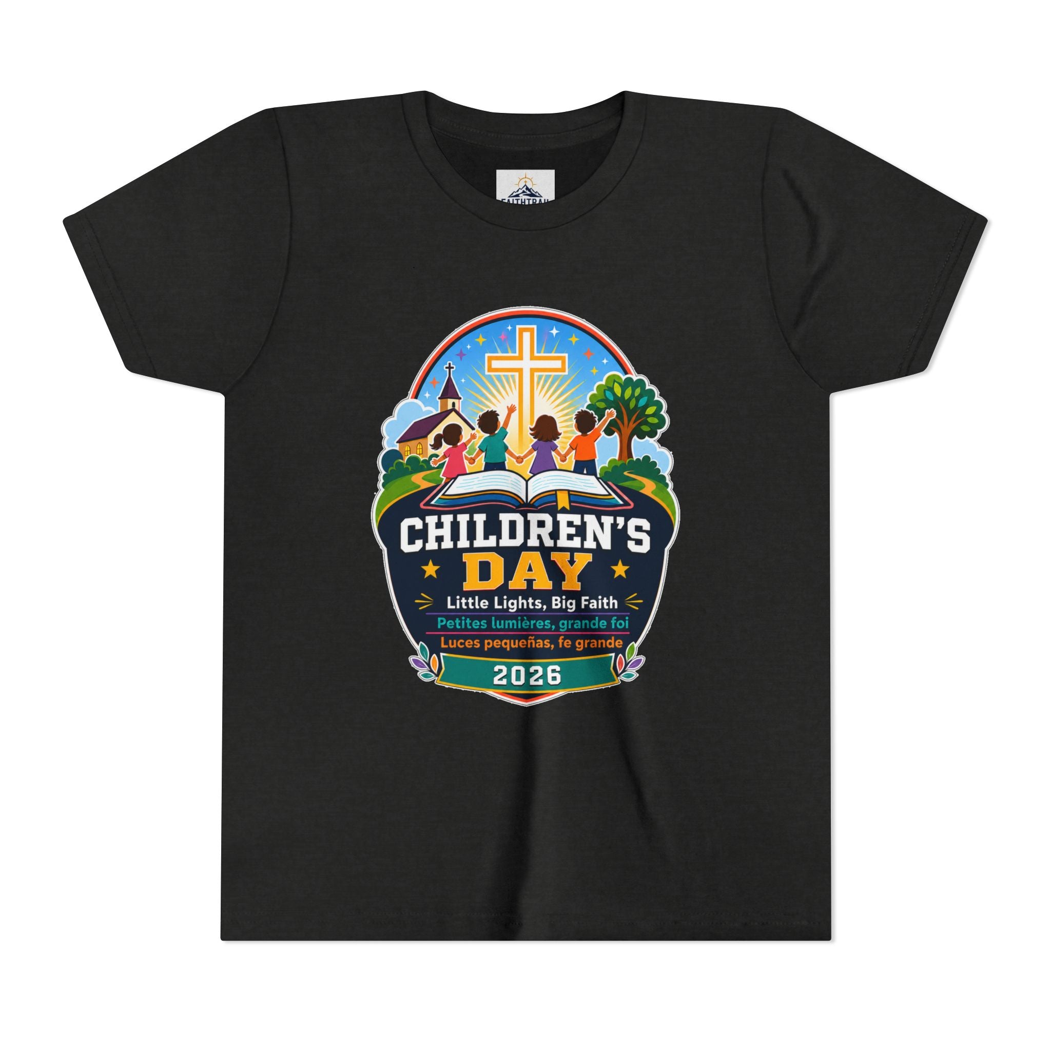 Children's Day Youth Tee – 'Little Lights, Big Faith' 2026 Church Kids T‑Shirt