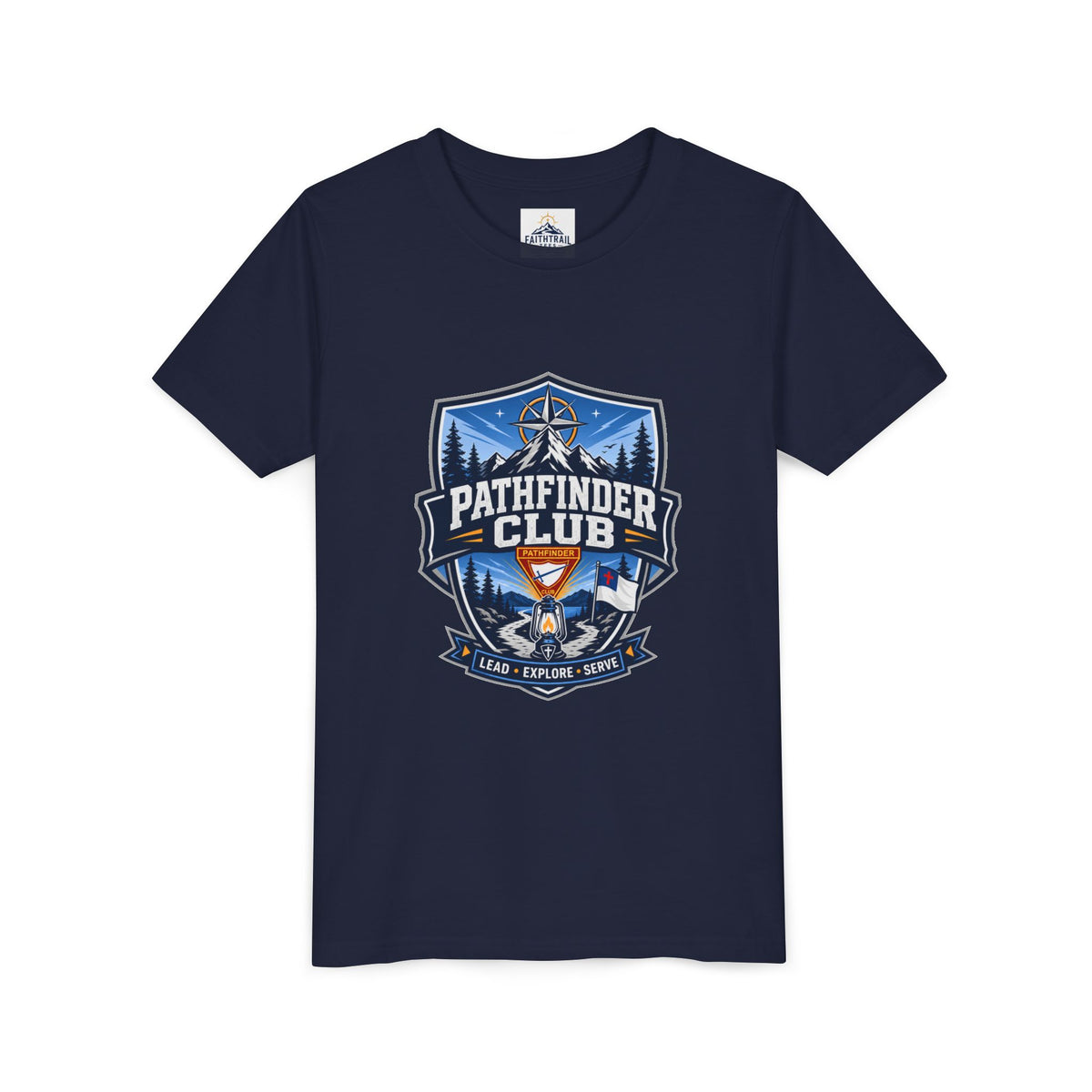 Conquistadores Camiseta para jóvenes | Camping Compass, Fogata, Pinos