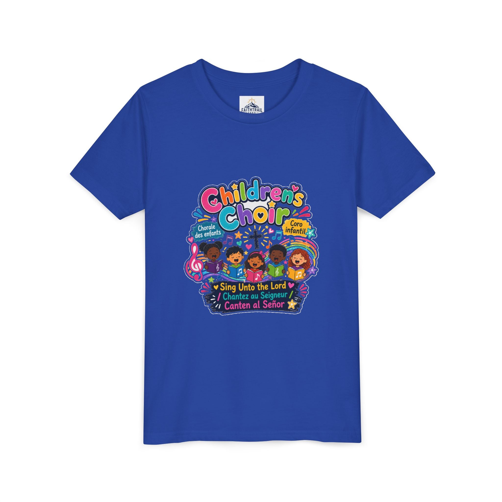 Children's Choir Youth Tee — Colorful 'Children's Choir' Gospel Music Shirt for Kids