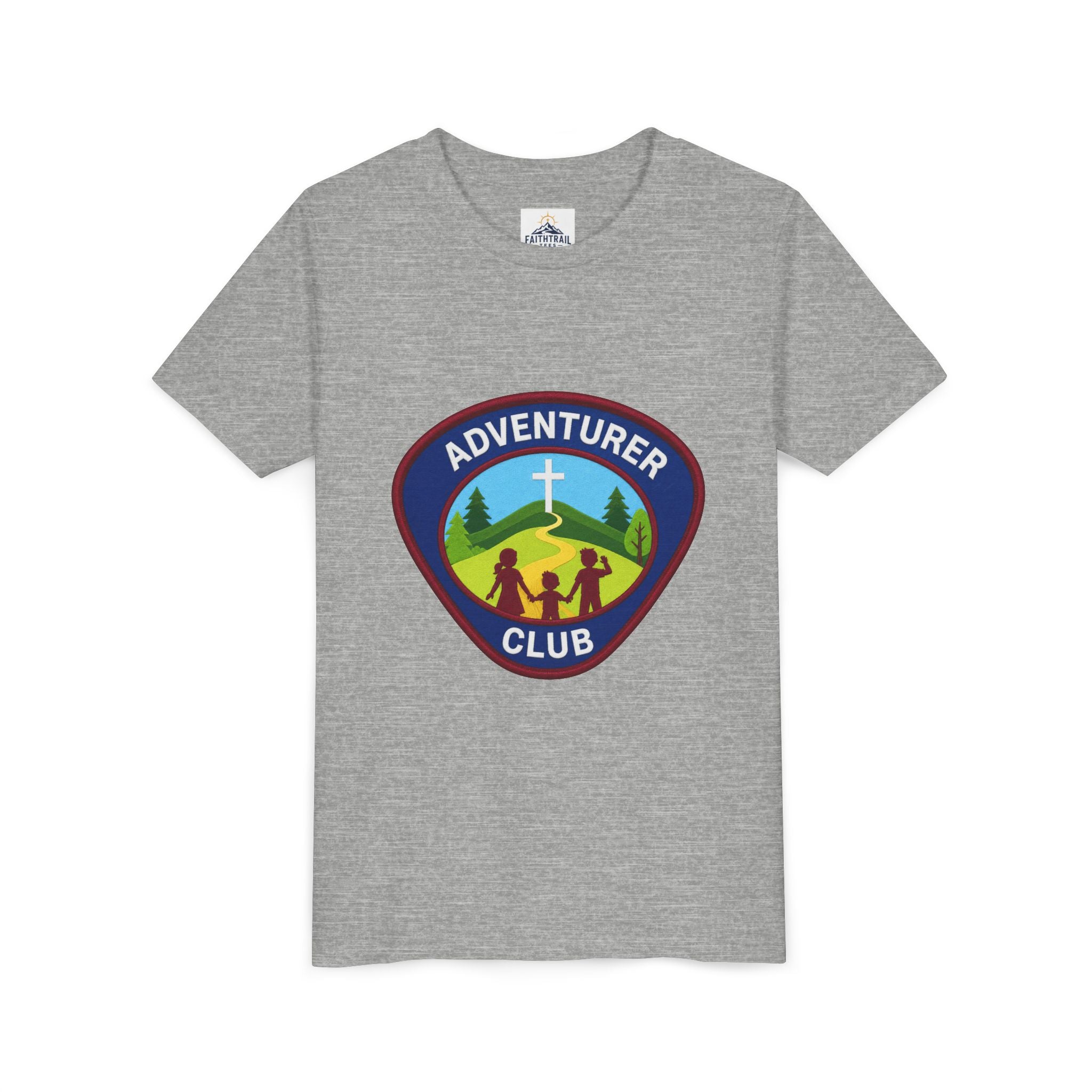 Adventurer Club Youth Tee – Christian Kids Outdoor Badge Shirt