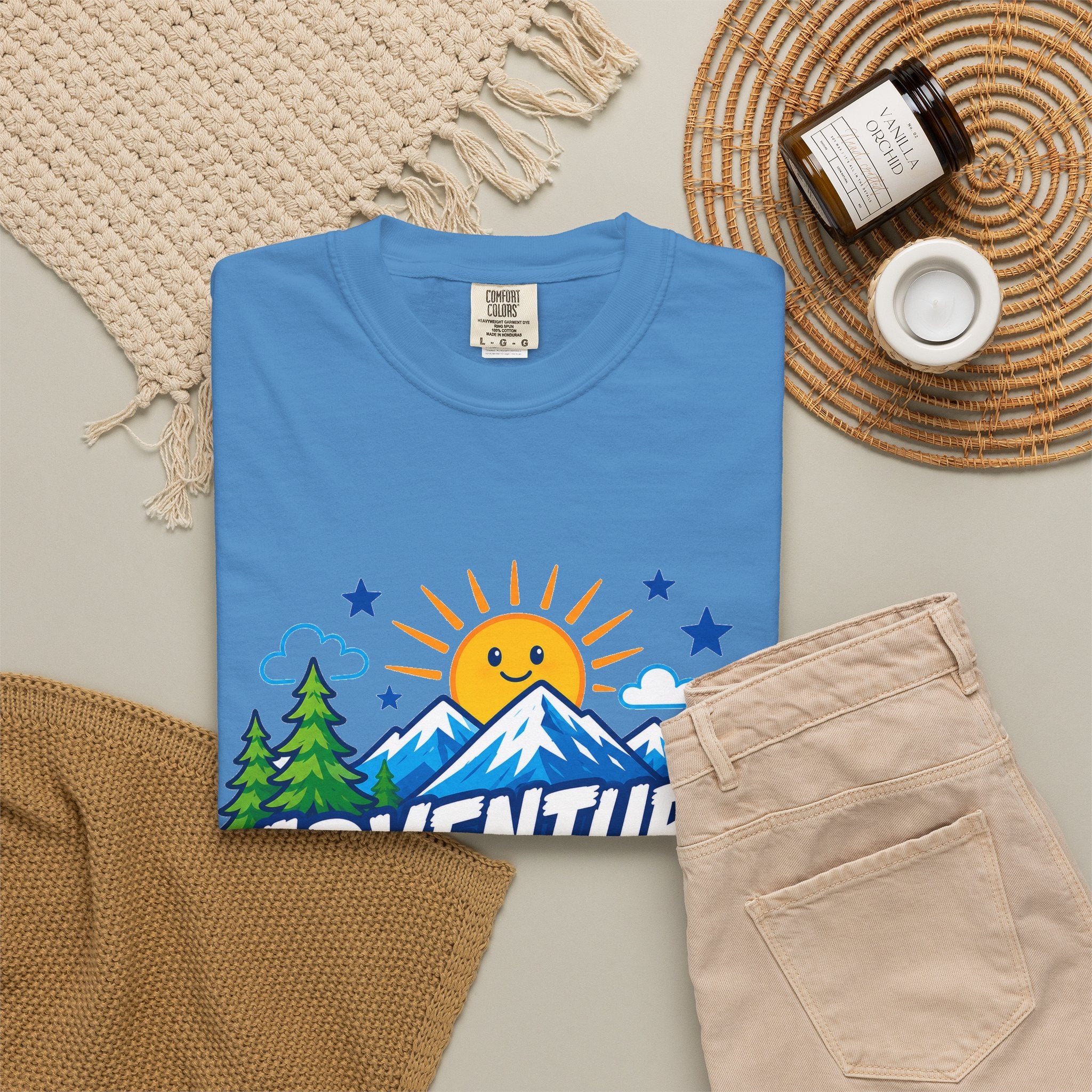 Adventurer Club Adult Unisex T-shirt | Camping Adventure Badge Graphic