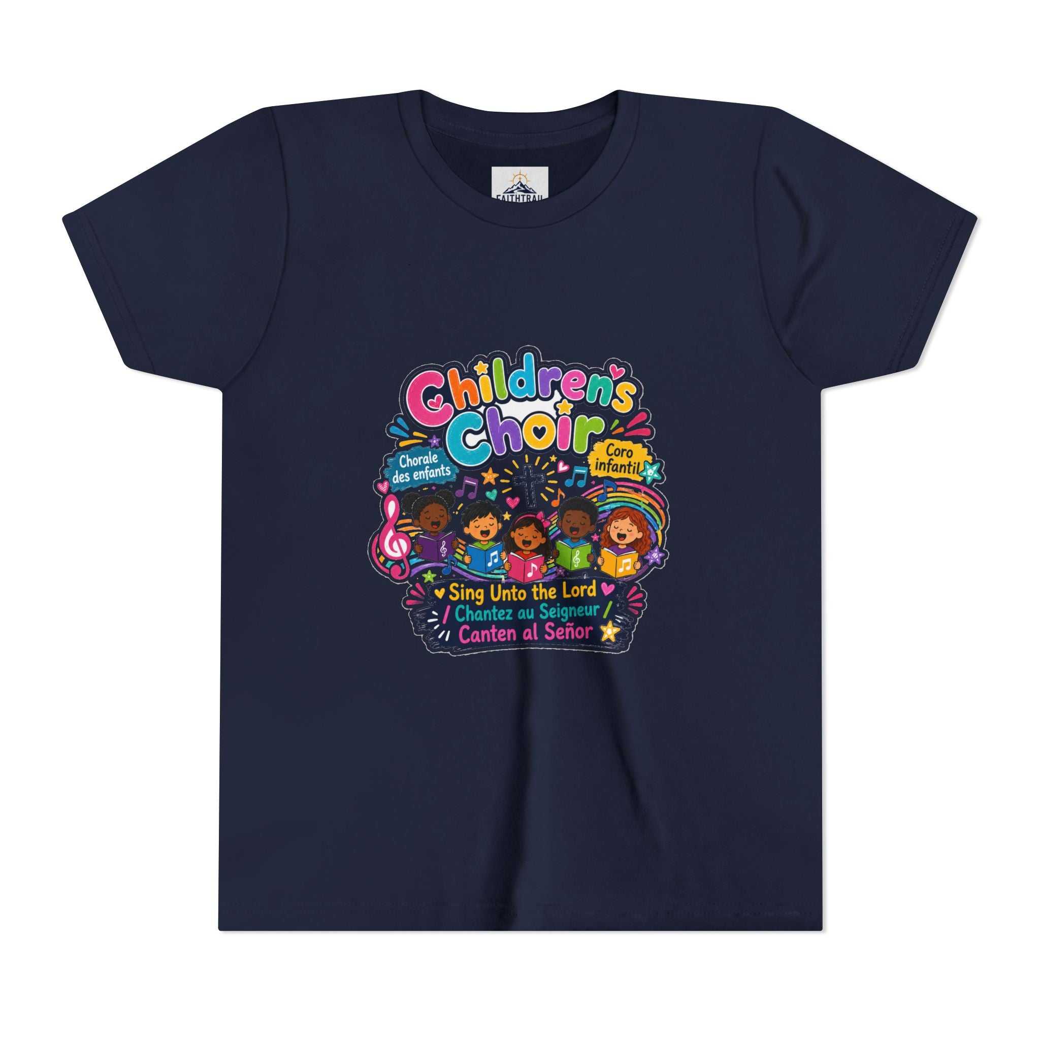 Children's Choir Youth Tee — Colorful 'Children's Choir' Gospel Music Shirt for Kids