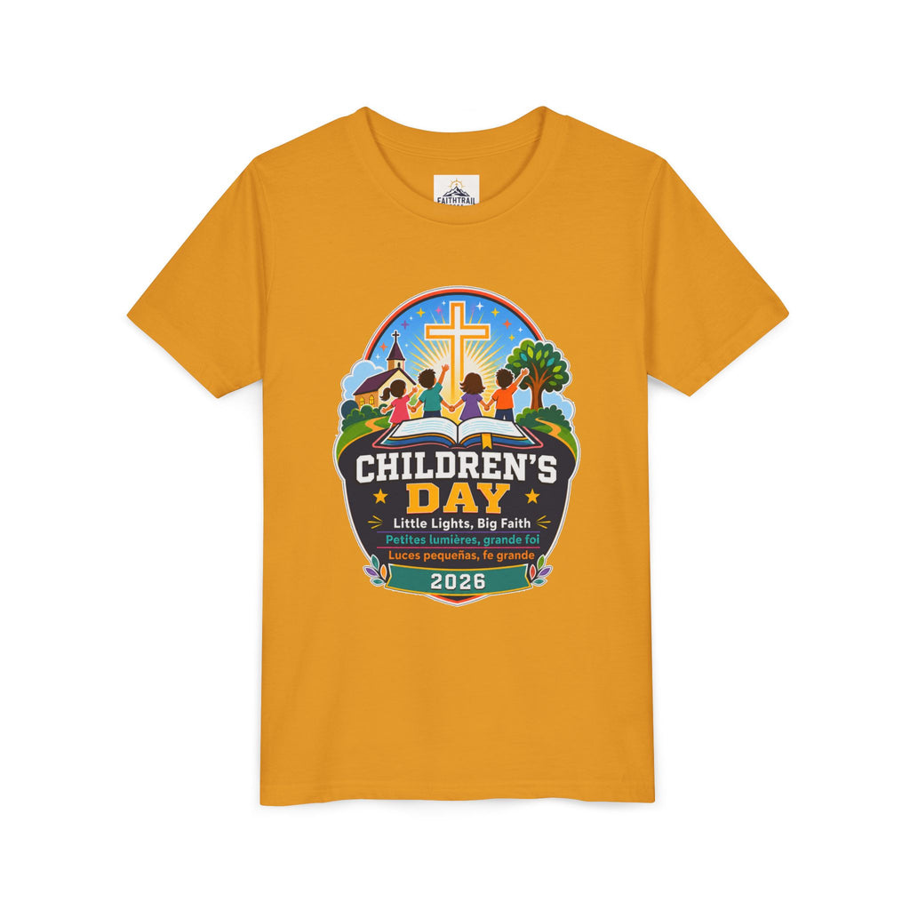 Children's Day Youth Tee – 'Little Lights, Big Faith' 2026 Church Kids T‑Shirt