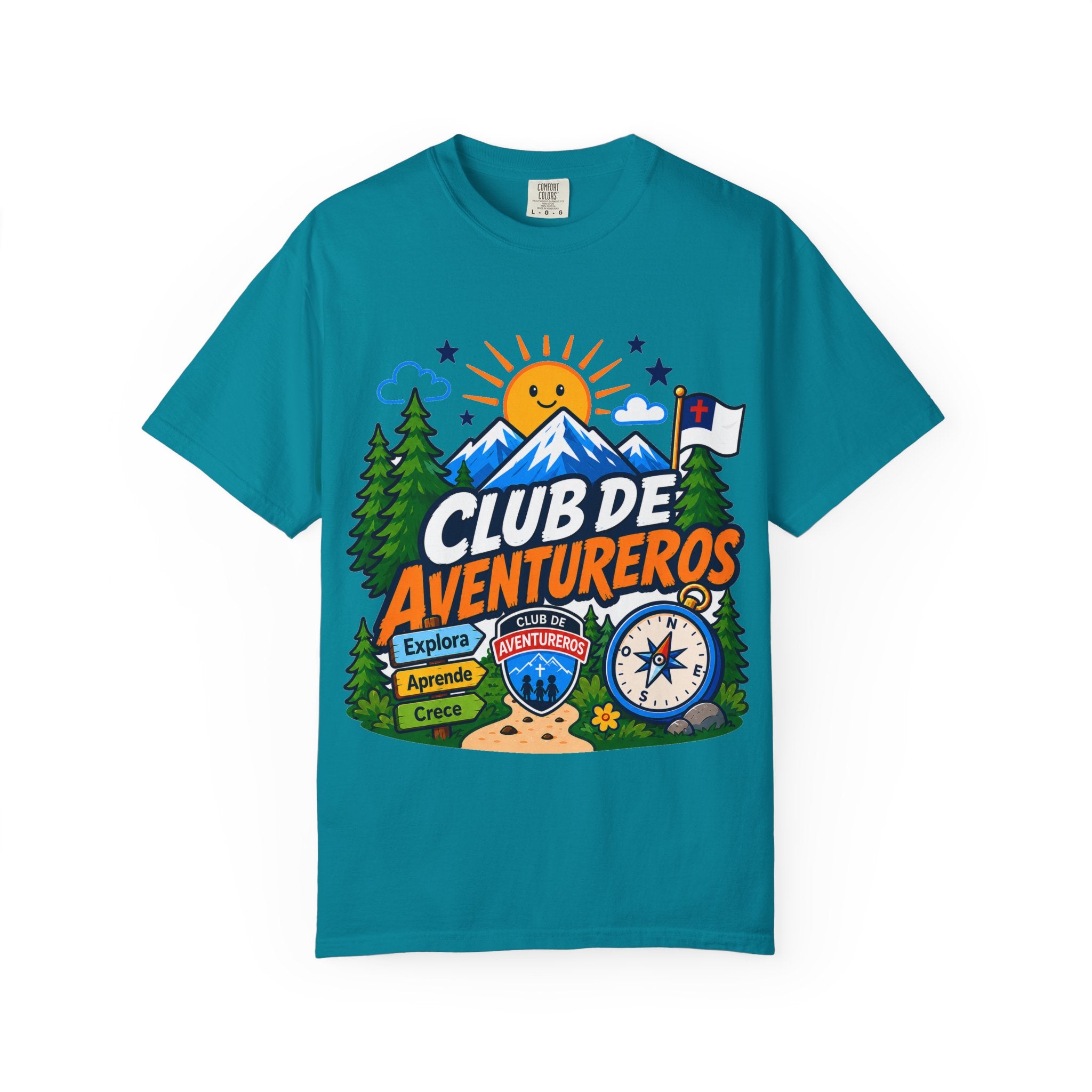 Club de Aventureros Camiseta (Adultos) | Camping, Brújula y Sol
