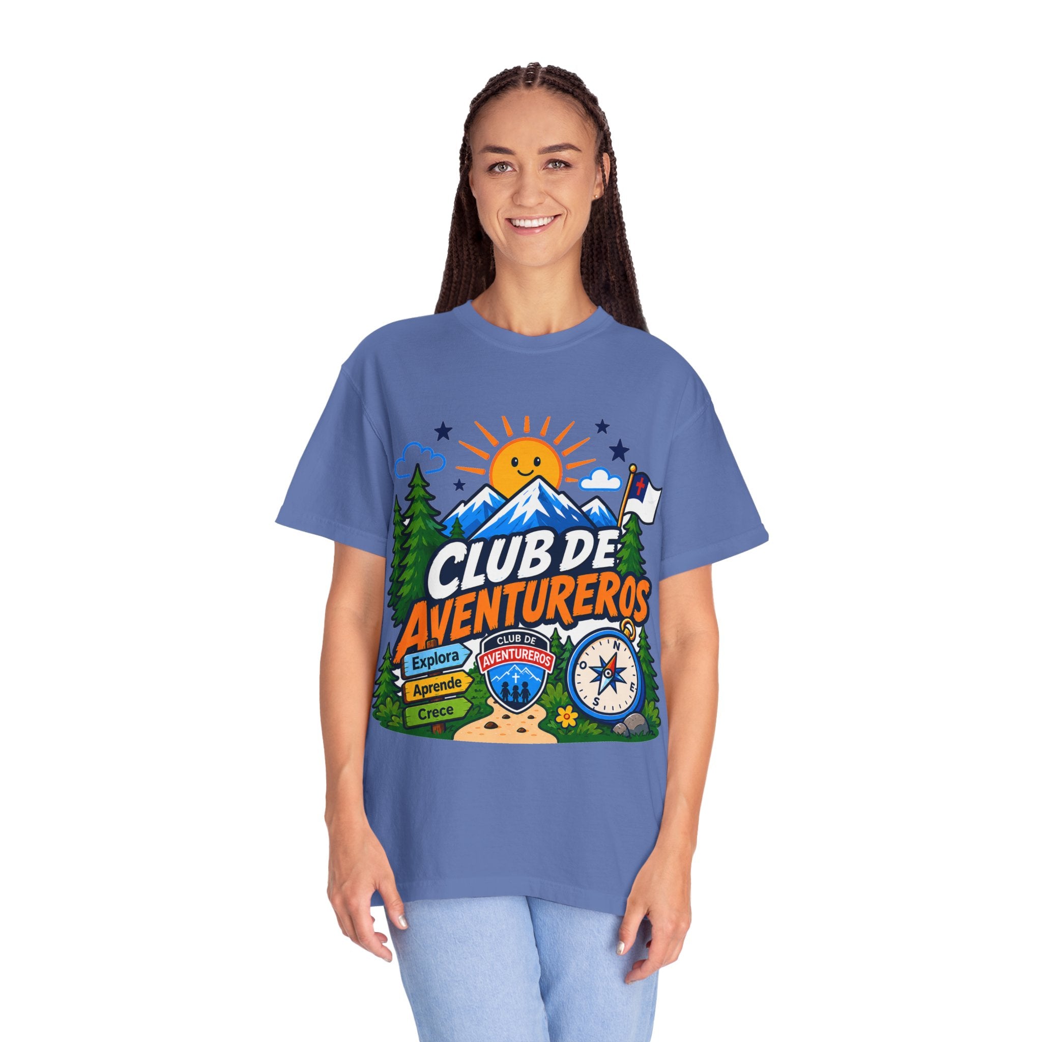 Club de Aventureros Camiseta (Adultos) | Camping, Brújula y Sol