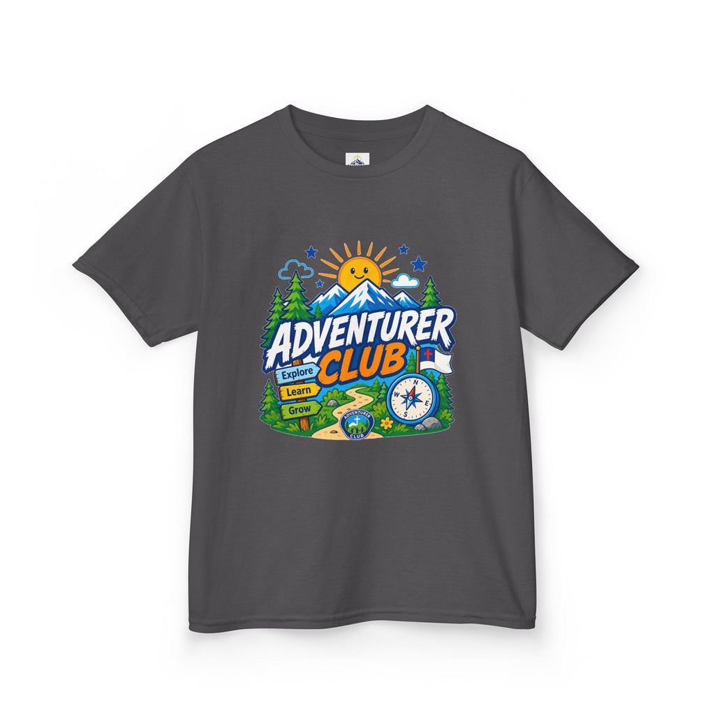 Adventurer Club Kids Tee | Camping Compass Sunrise Outdoors