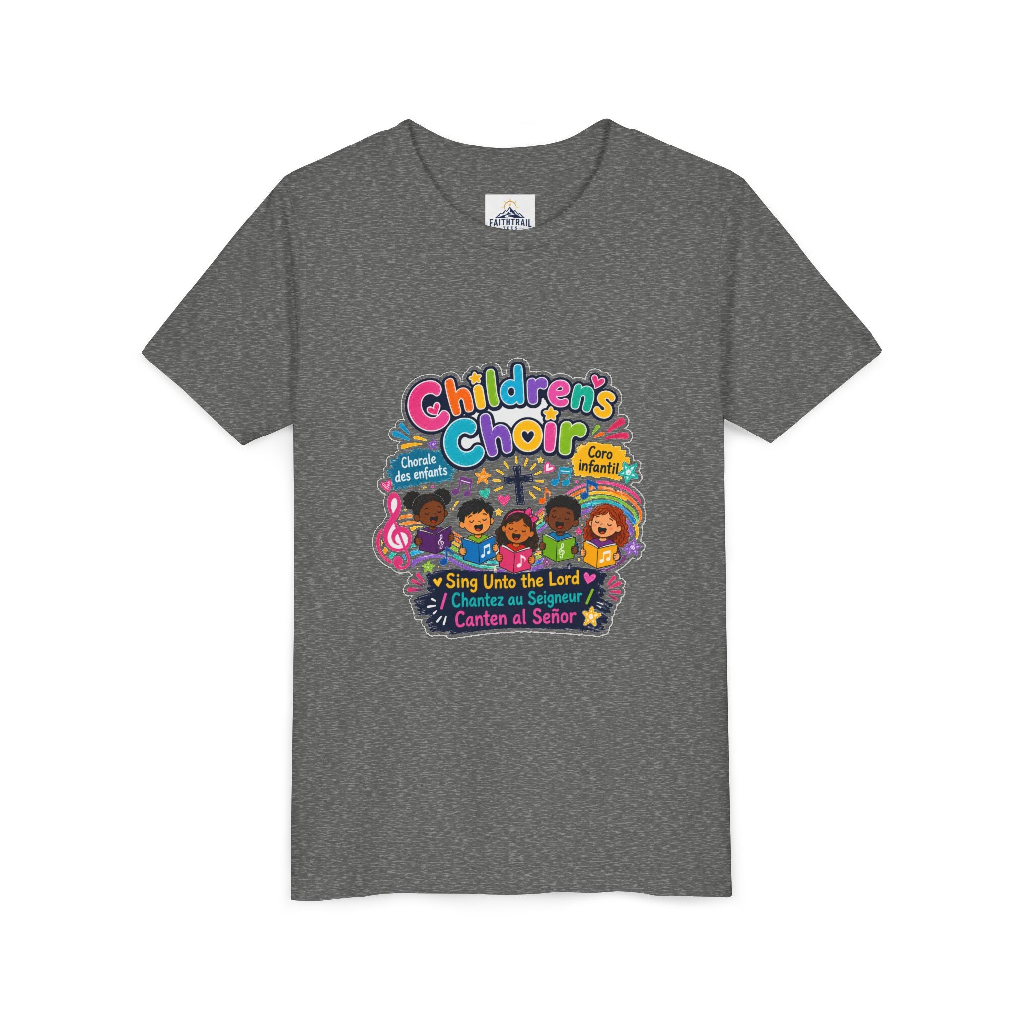 Children's Choir Youth Tee — Colorful 'Children's Choir' Gospel Music Shirt for Kids