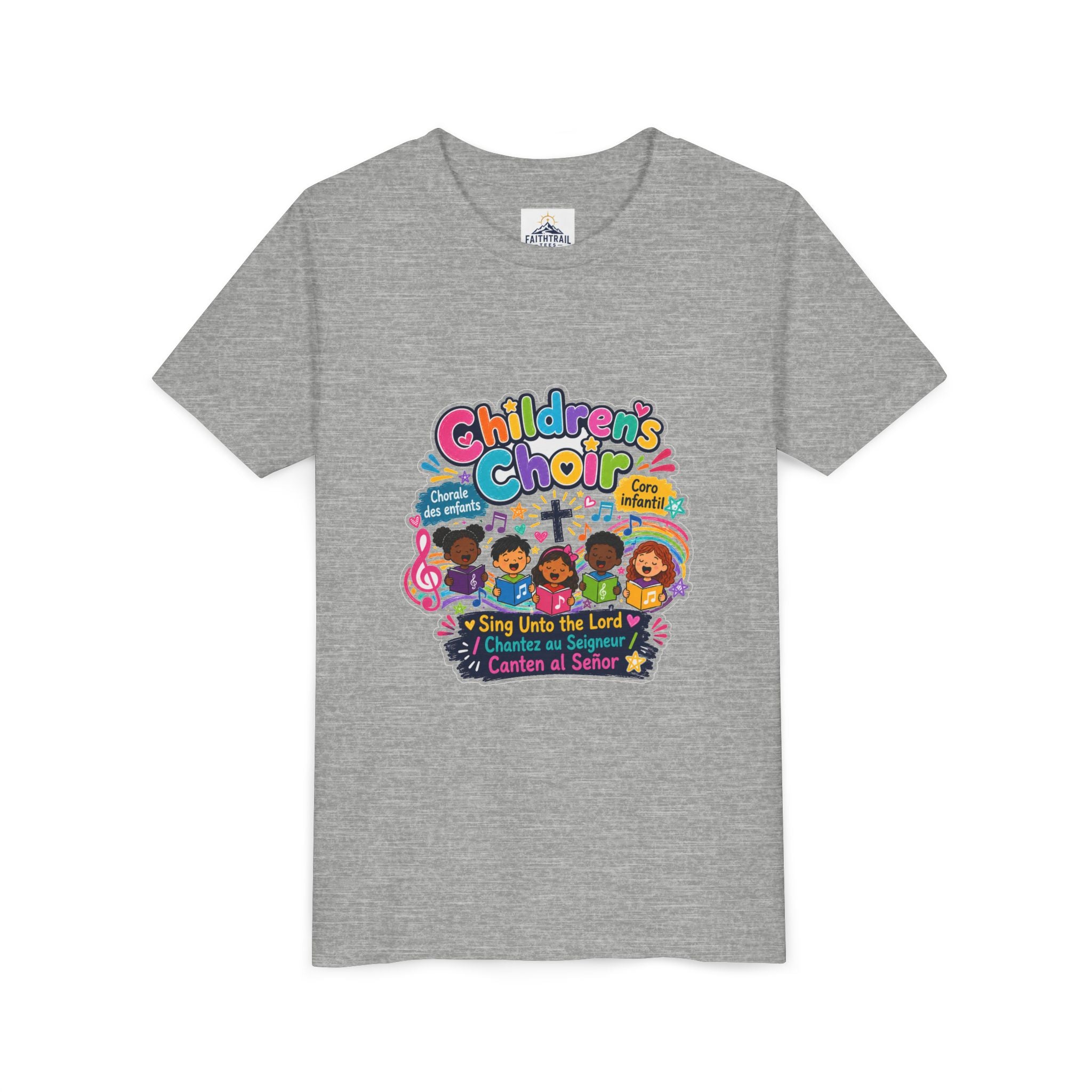 Children's Choir Youth Tee — Colorful 'Children's Choir' Gospel Music Shirt for Kids