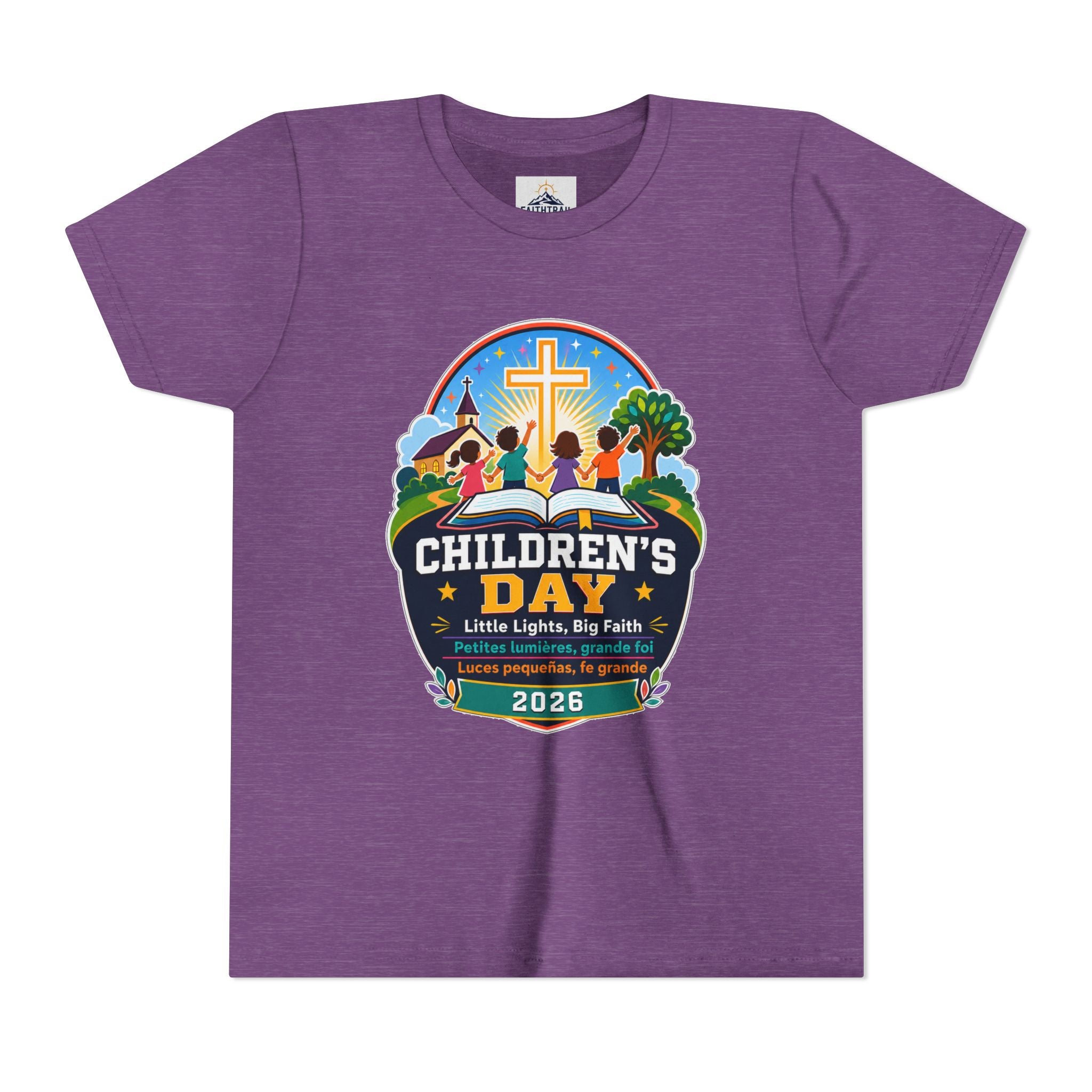 Children's Day Youth Tee – 'Little Lights, Big Faith' 2026 Church Kids T‑Shirt