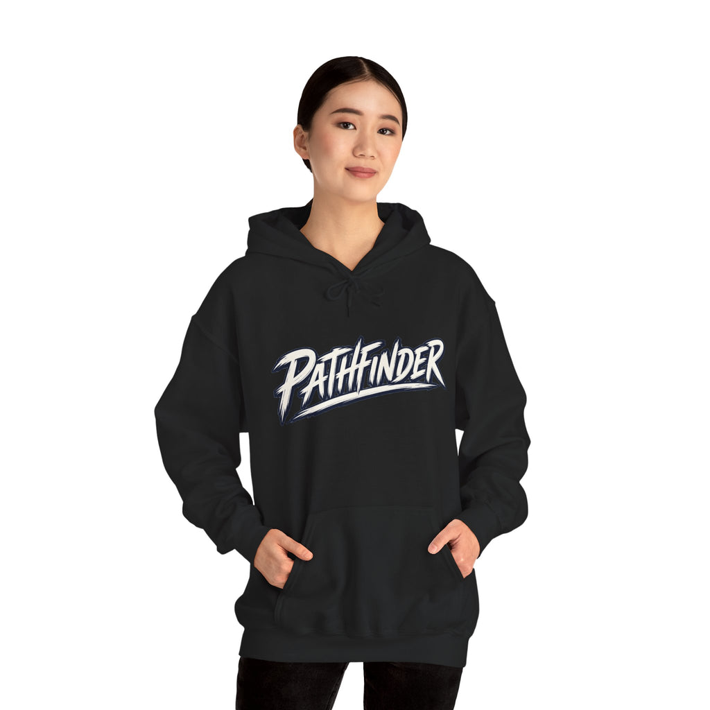 Pathfinder Graphic Hoodie — Retro Script Logo Pullover