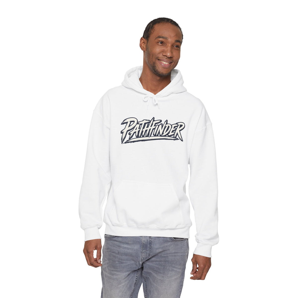 Pathfinder Graphic Hoodie — Retro Script Logo Pullover
