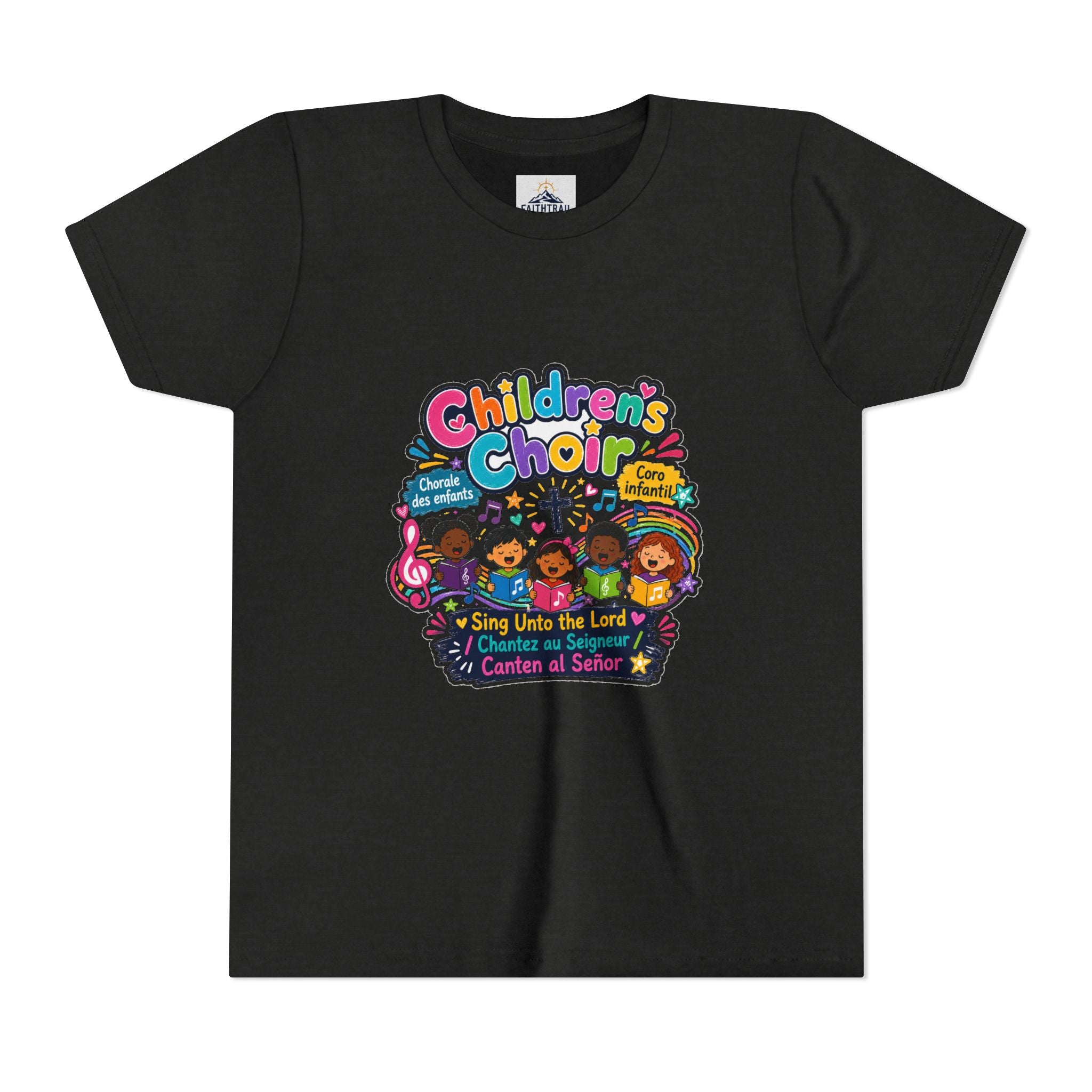 Children's Choir Youth Tee — Colorful 'Children's Choir' Gospel Music Shirt for Kids