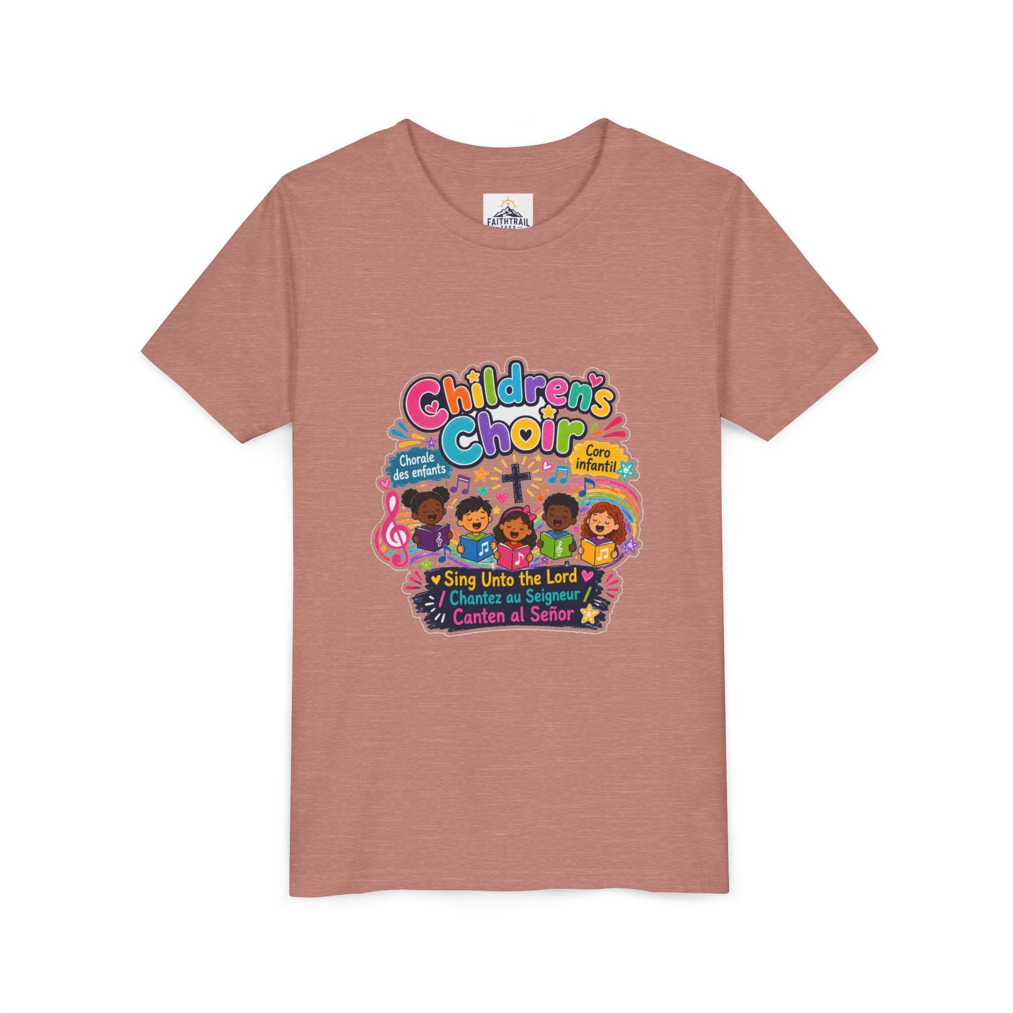 Children's Choir Youth Tee — Colorful 'Children's Choir' Gospel Music Shirt for Kids