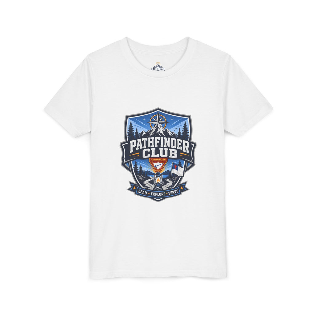 Conquistadores Camiseta para jóvenes | Camping Compass, Fogata, Pinos