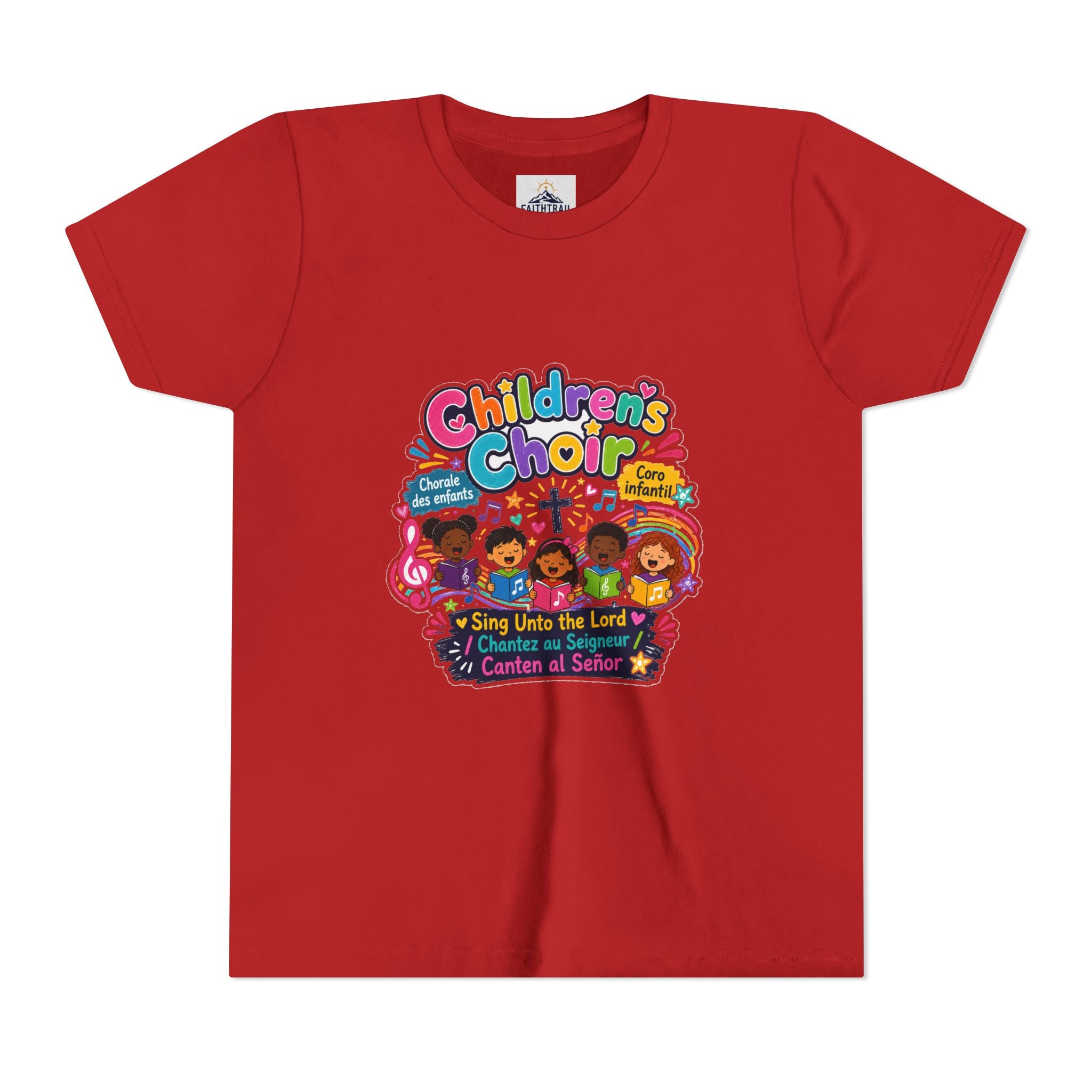 Children's Choir Youth Tee — Colorful 'Children's Choir' Gospel Music Shirt for Kids