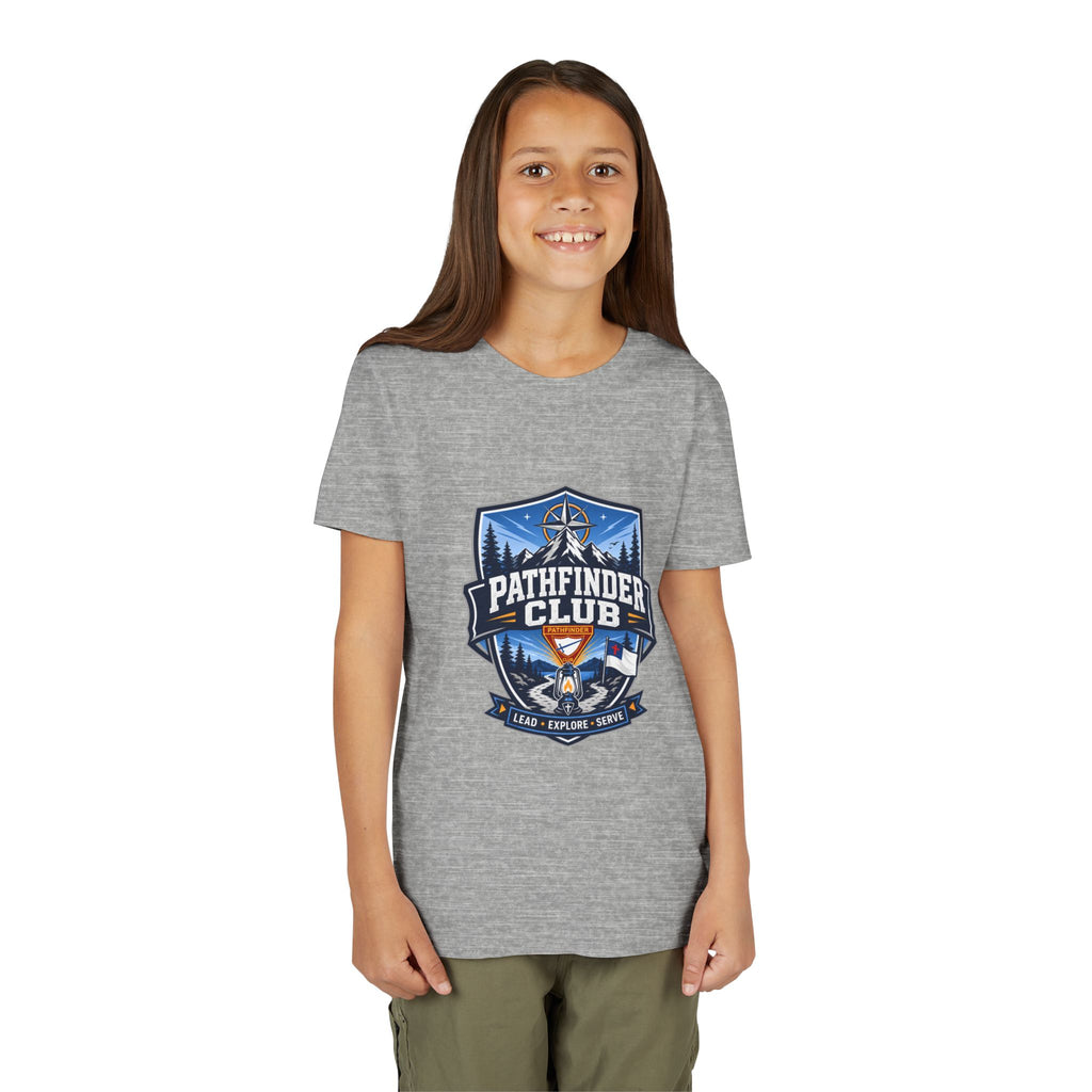 Conquistadores Camiseta para jóvenes | Camping Compass, Fogata, Pinos