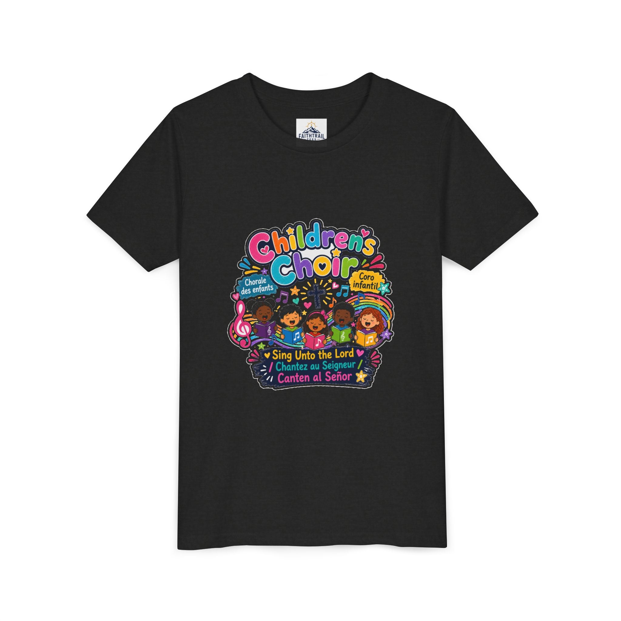 Children's Choir Youth Tee — Colorful 'Children's Choir' Gospel Music Shirt for Kids
