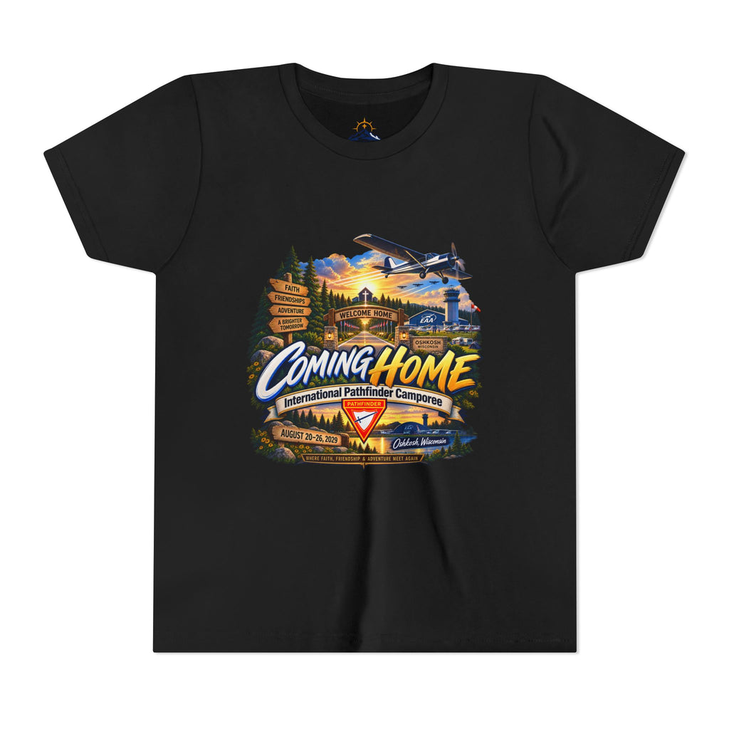 International Pathfinder Camporee - Stand Strong - Osh Kosh T-Shirt/Youth Tee — "Coming Home"