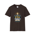 Faith Mountain T‑Shirt — "Foi Dieu" Cross Christian Tee