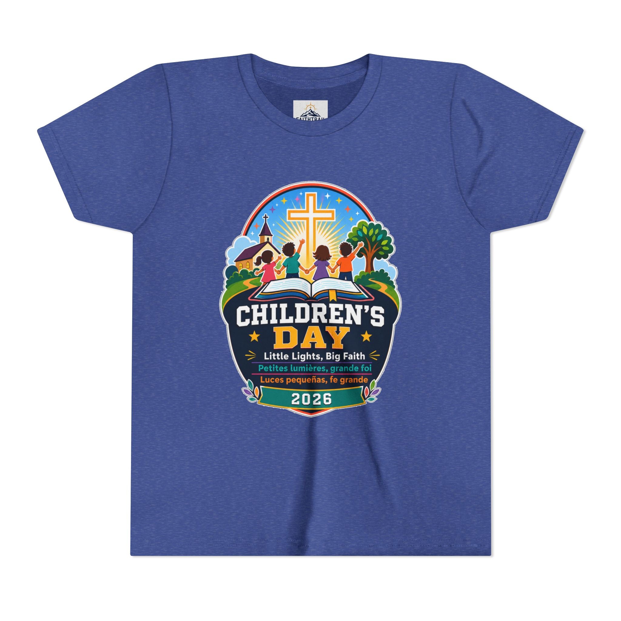 Children's Day Youth Tee – 'Little Lights, Big Faith' 2026 Church Kids T‑Shirt