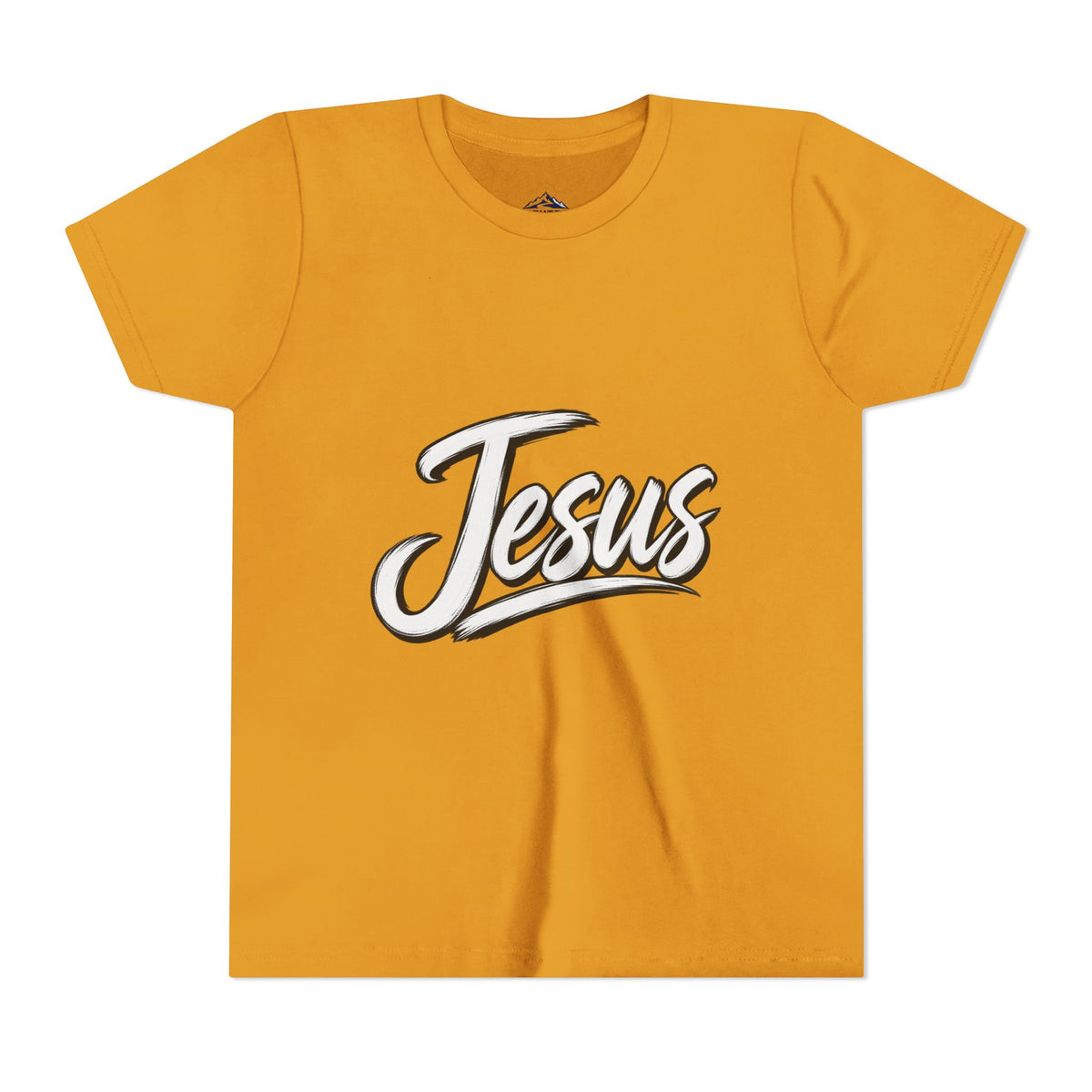 Youth Tee — 'Jesus' Script Graphic Christian Kids Shirt