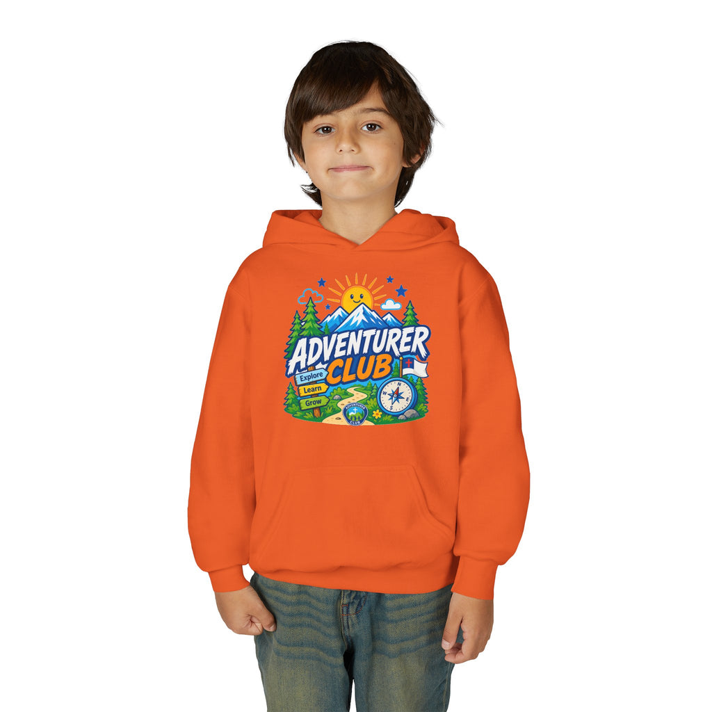 Adventurer Club Graphic Hoodie for Kids | Youth Sweatshirt, Outdoor Camping Design
