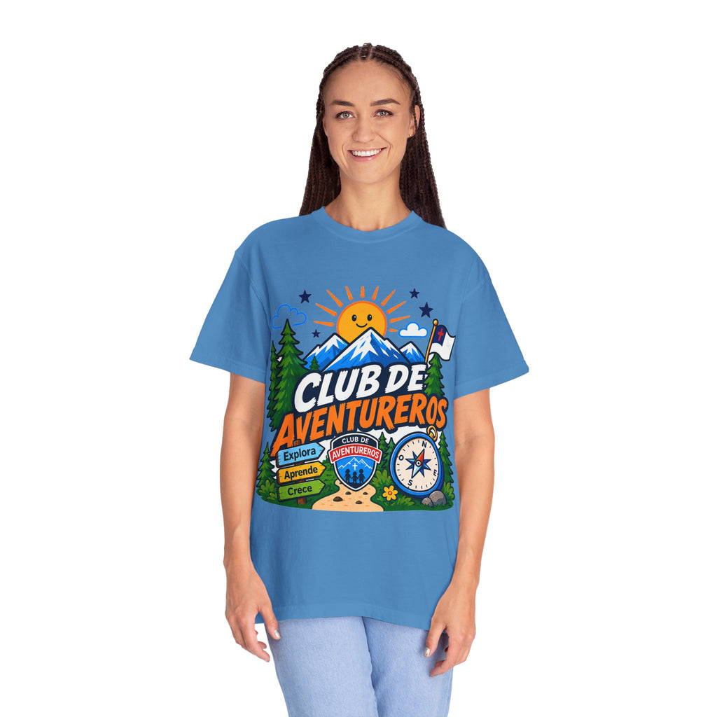 Club de Aventureros Camiseta (Adultos) | Camping, Brújula y Sol