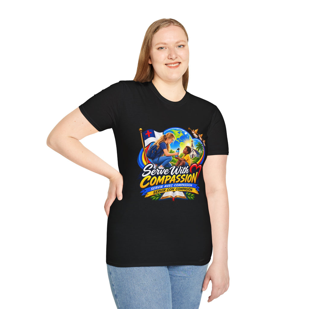 Serve With Compassion T-Shirt — Christian Volunteer Faith Tee