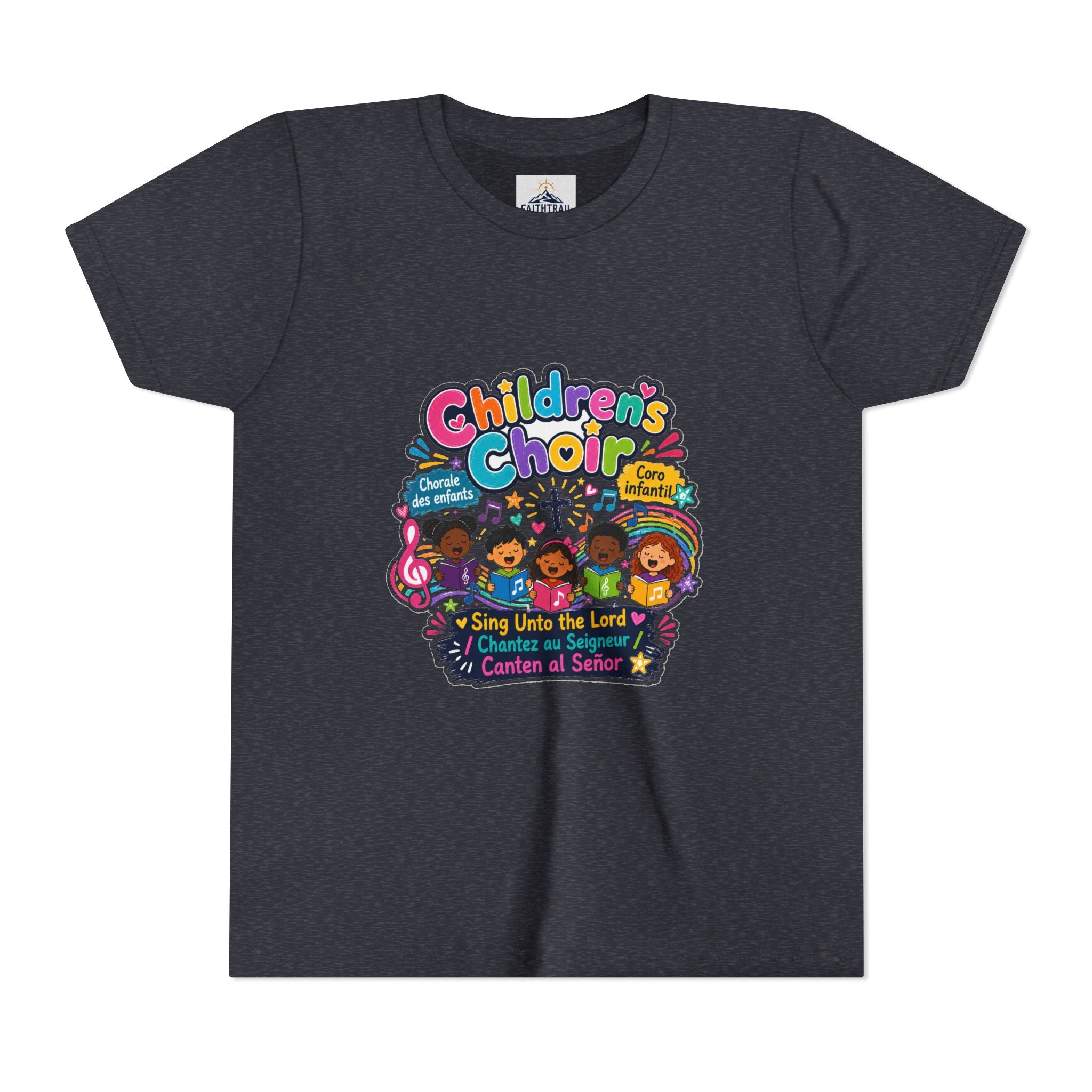 Children's Choir Youth Tee — Colorful 'Children's Choir' Gospel Music Shirt for Kids