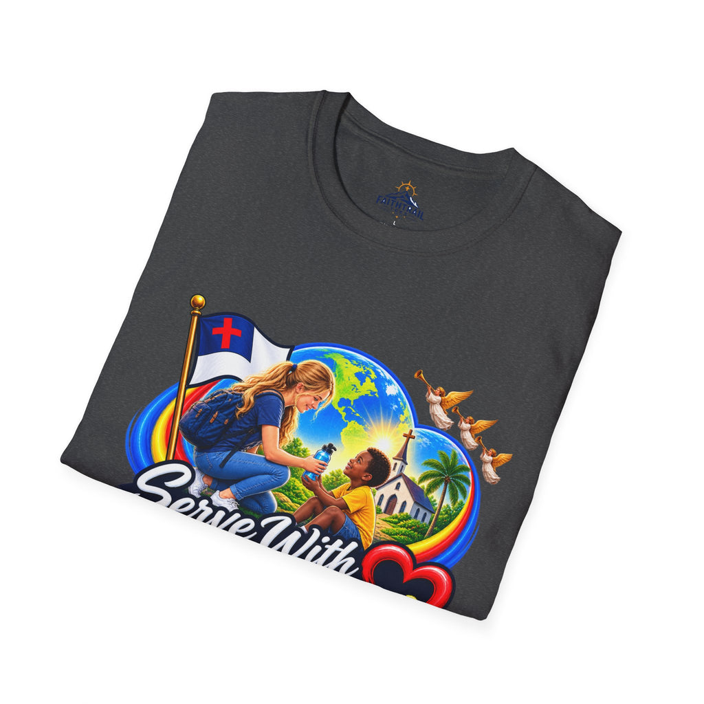 Serve With Compassion T-Shirt — Christian Volunteer Faith Tee