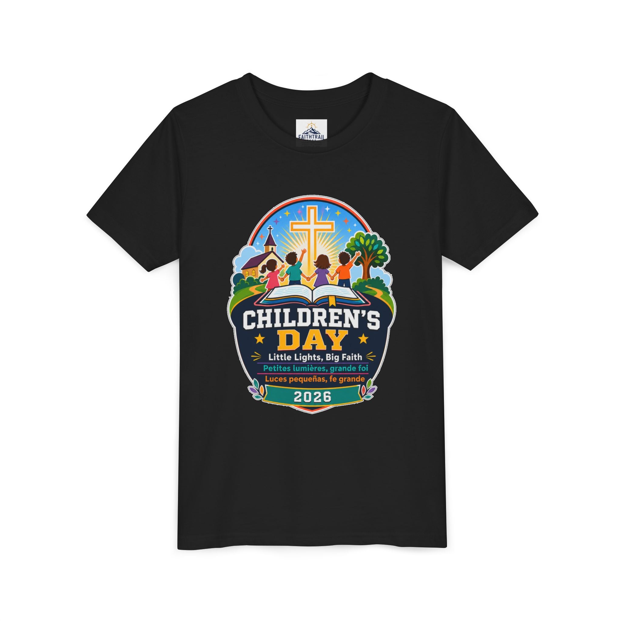 Children's Day Youth Tee – 'Little Lights, Big Faith' 2026 Church Kids T‑Shirt
