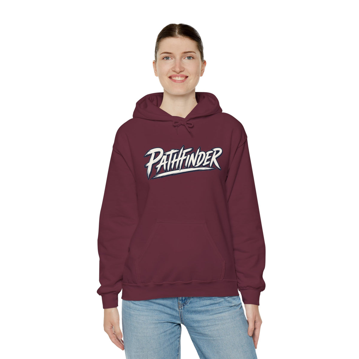 Pathfinder Graphic Hoodie — Retro Script Logo Pullover